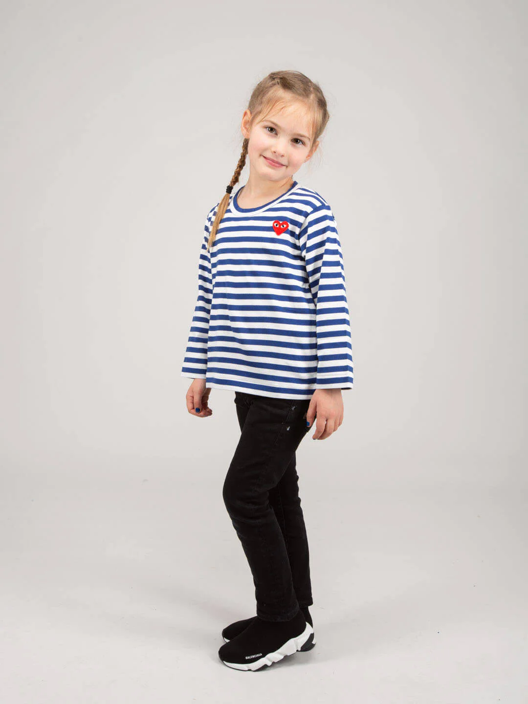 Kids Long-sleeve Stripe Cotton T-shirt - Image 3