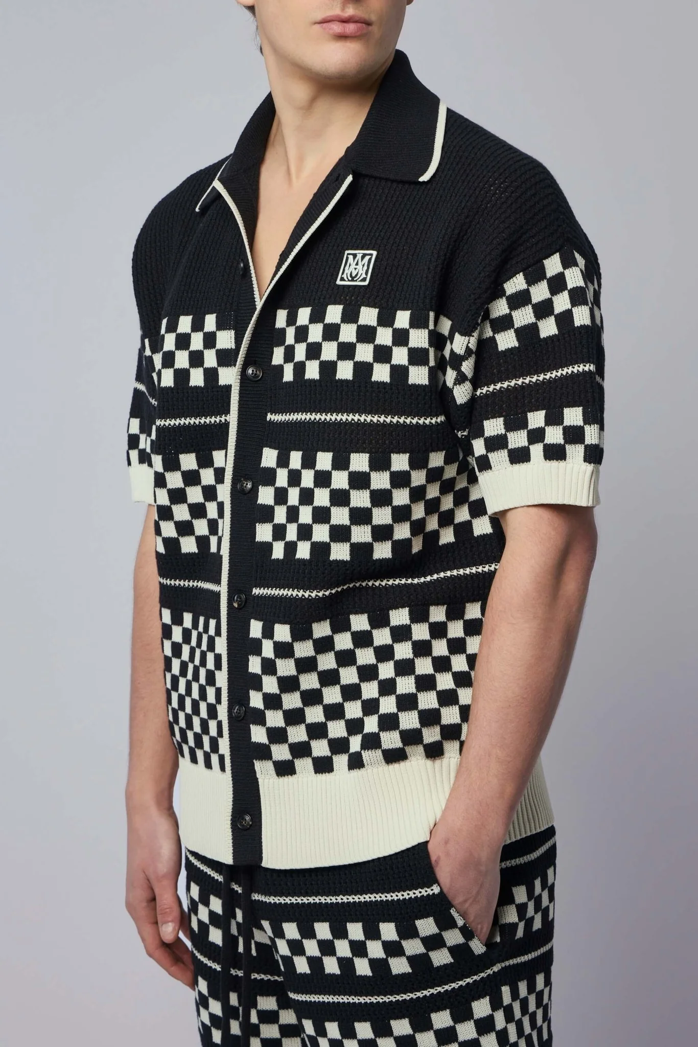 Checkered Mesh Shirt - Image 3