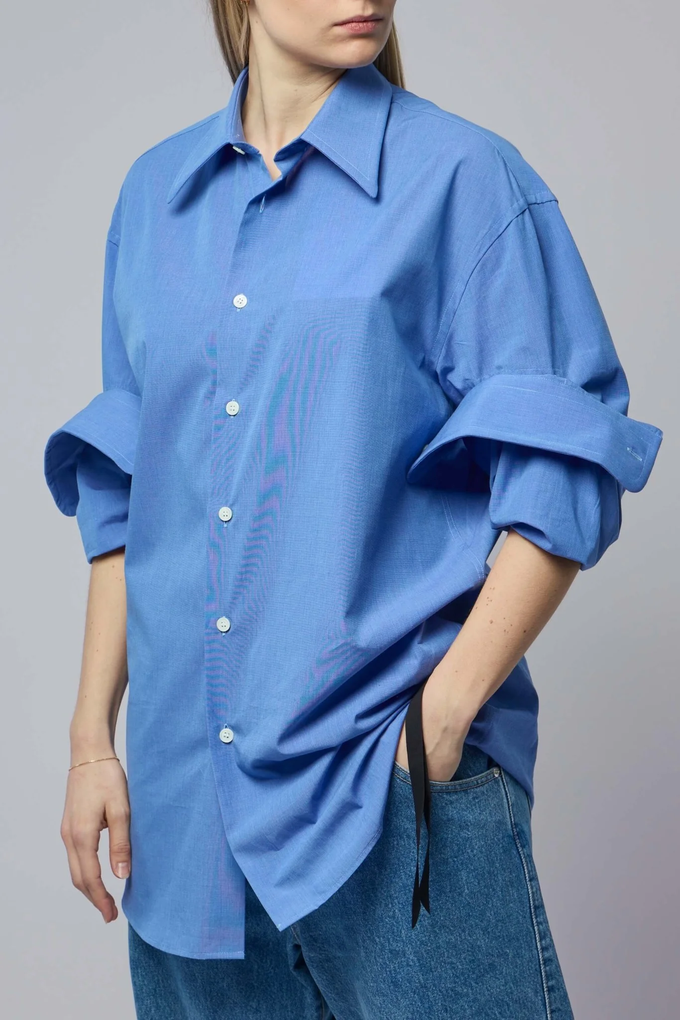 Classic Fold up Sleeve Shirt - Image 3