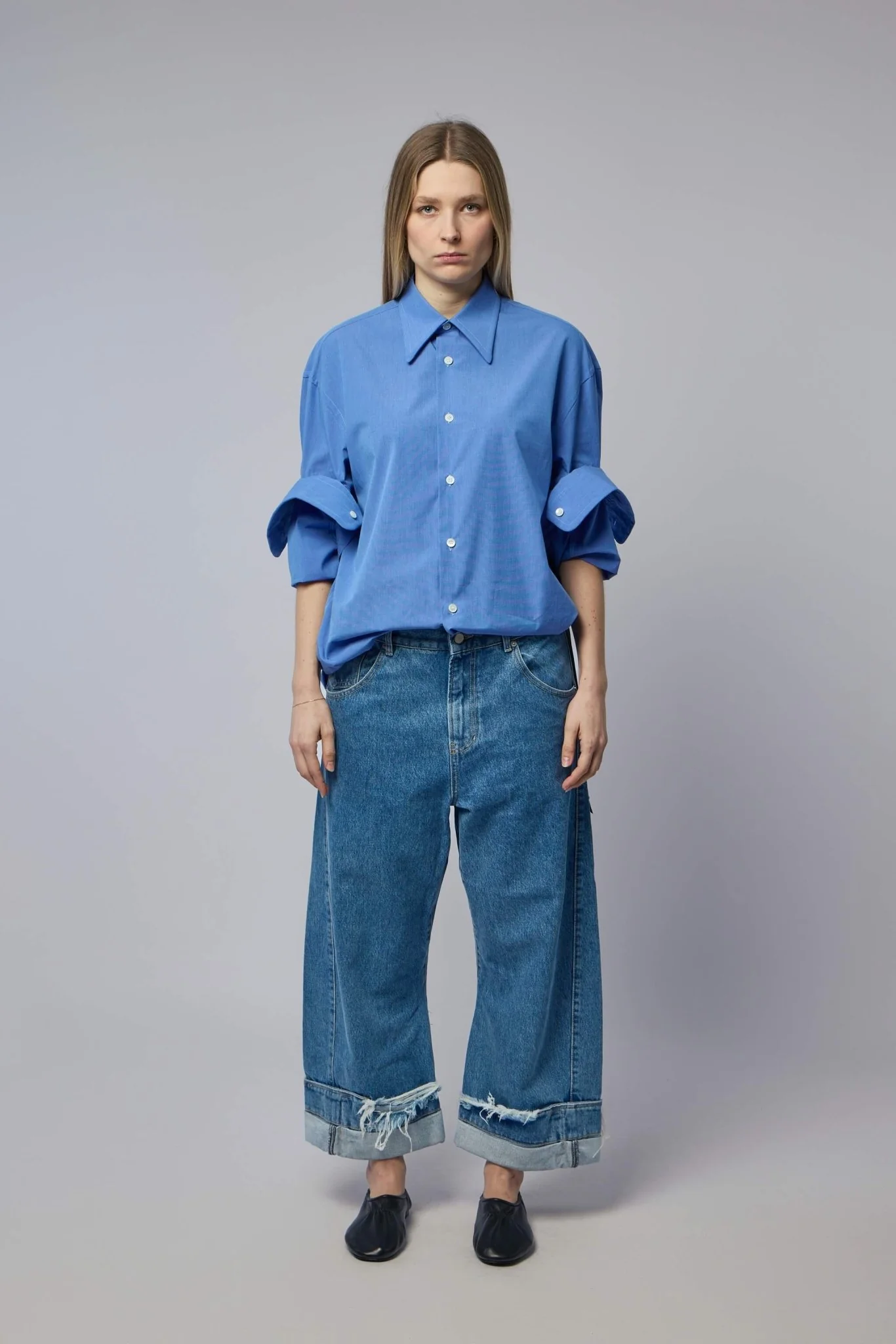Classic Fold up Sleeve Shirt - Image 7