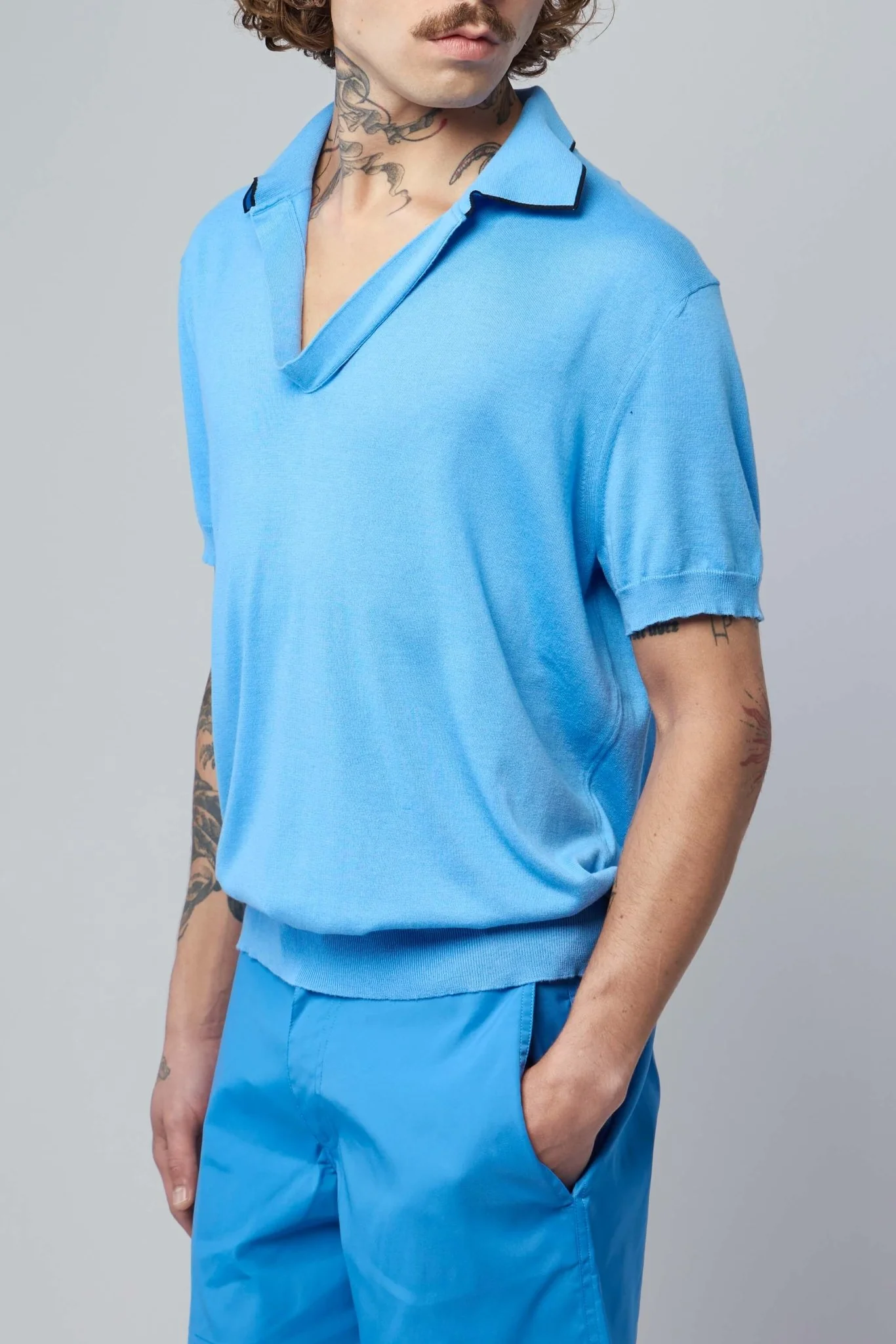 Cotton Silk Tipping Polo - Image 3