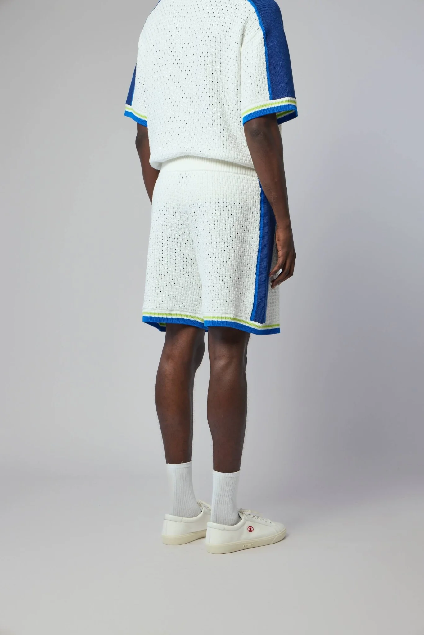 White & Blue Crochet Shorts - Image 5
