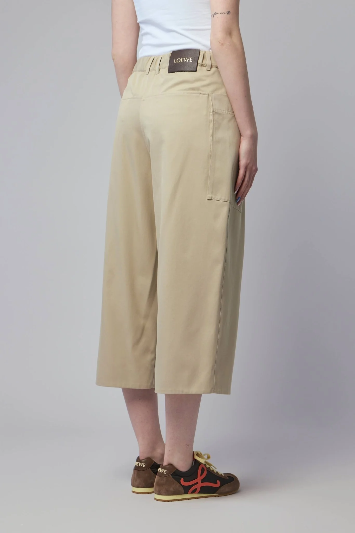Cropped Trousers in Cotton and Silk - Image 5