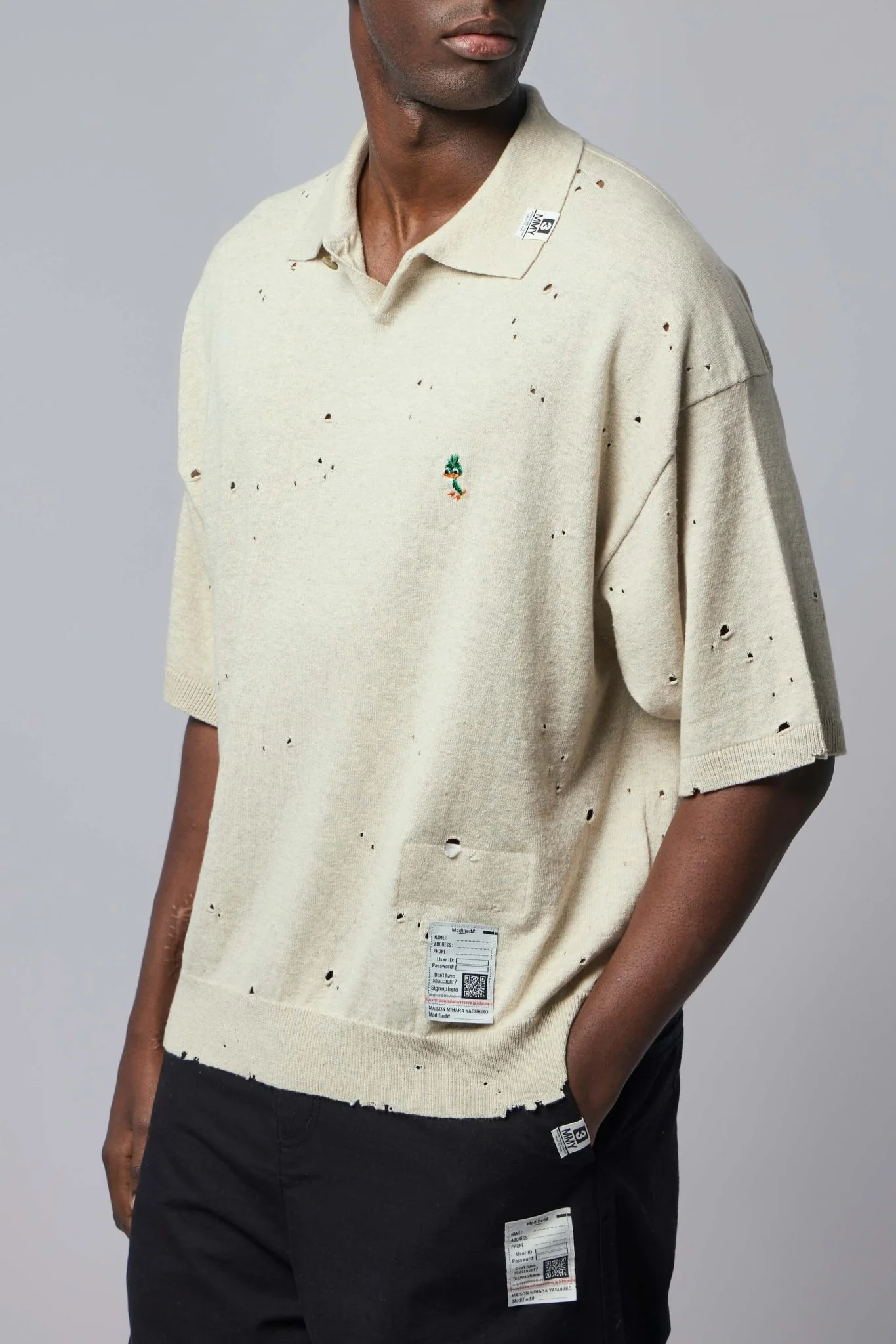 Distressed Knit Tee - Image 3