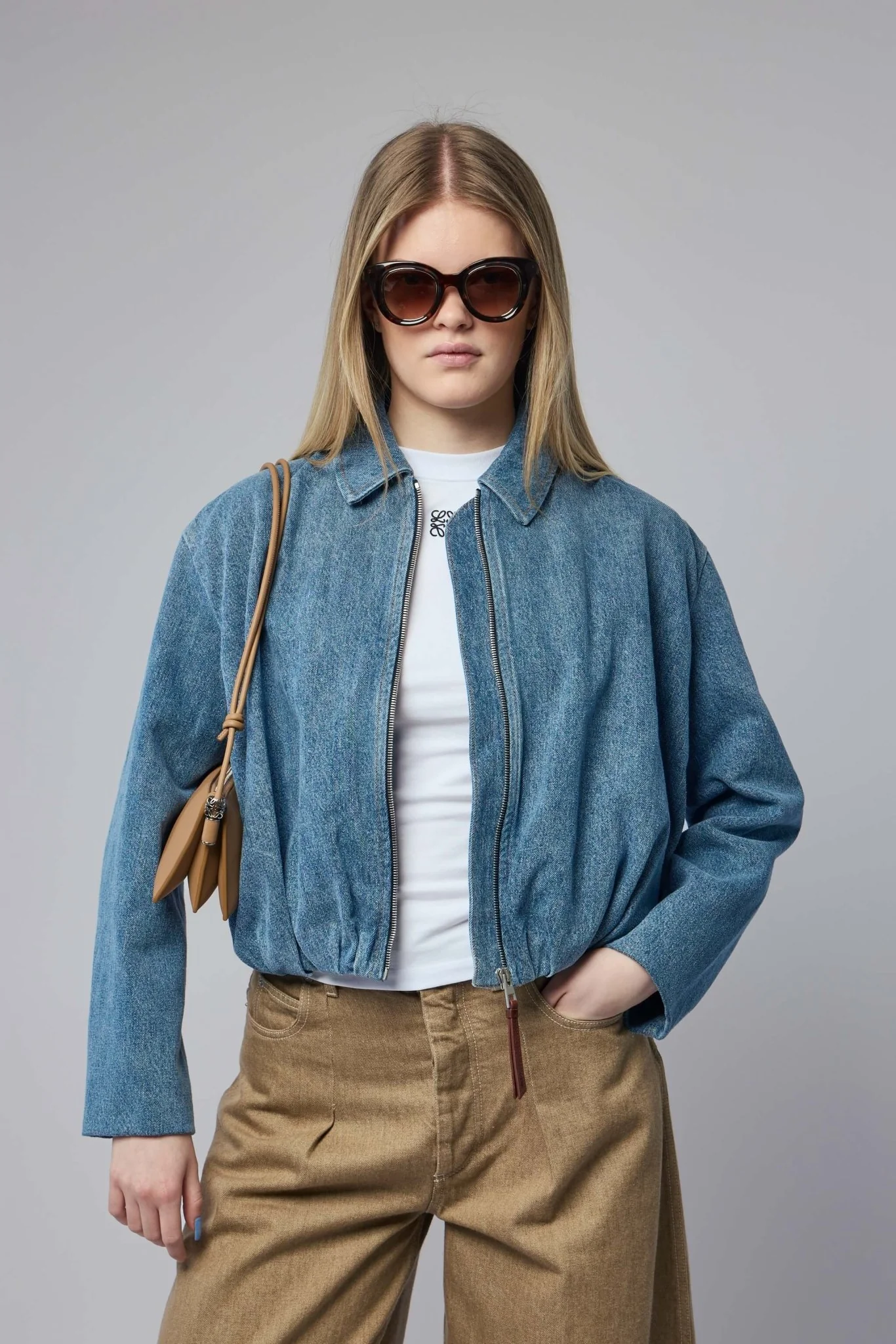Draped Jacket in Denim