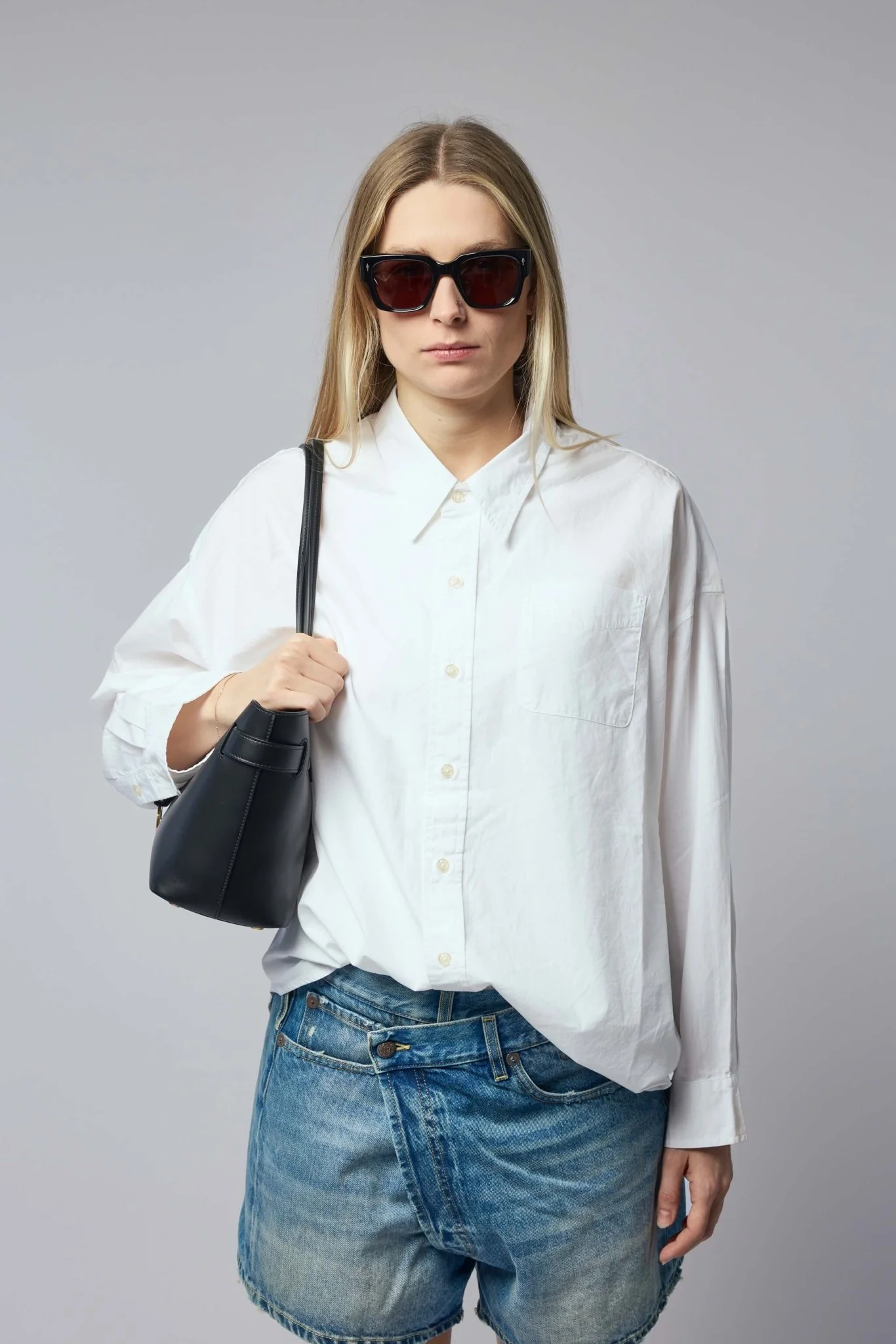 Drop Neck Oxford Shirt