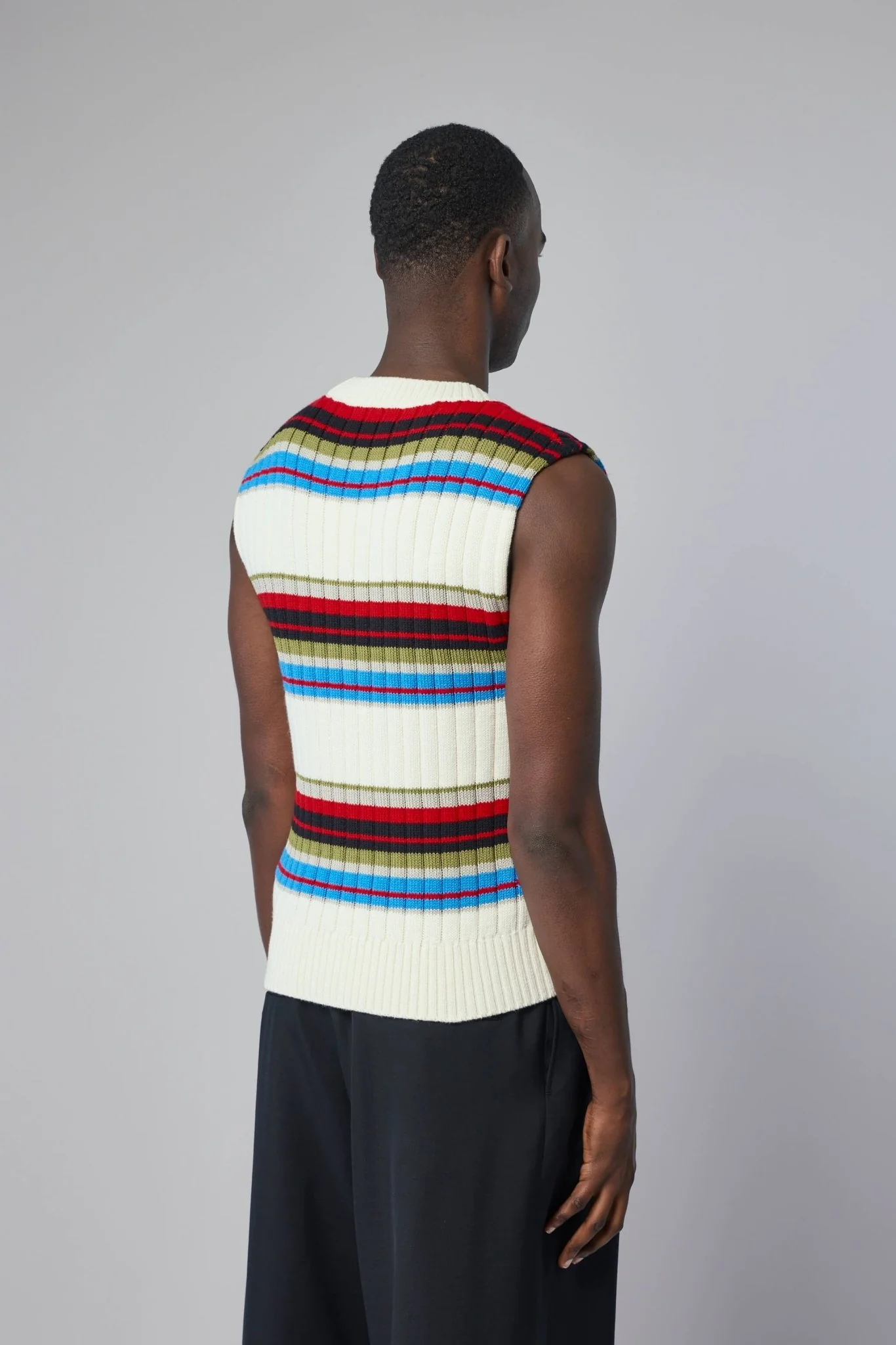 Striped Sleeveless Sweater - Image 5