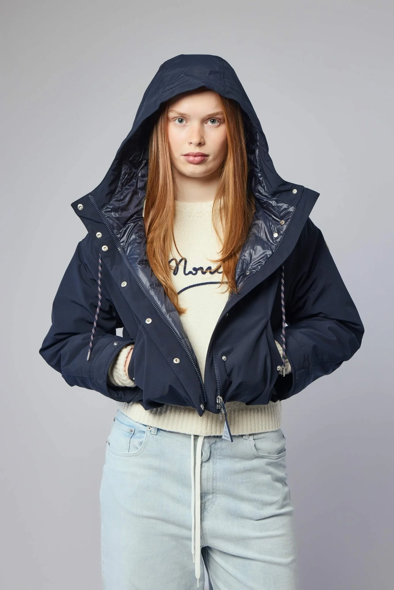 Eucalyptus Hooded Short Down Jacket