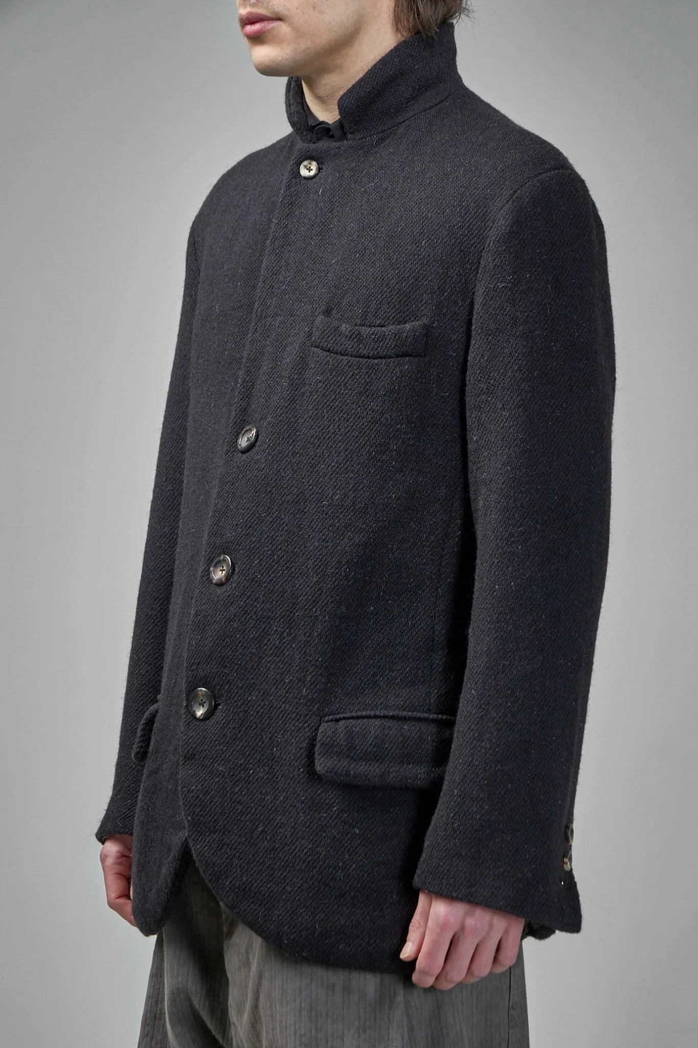 Extended Length Single-breasted 3 Button Jacket - Image 4