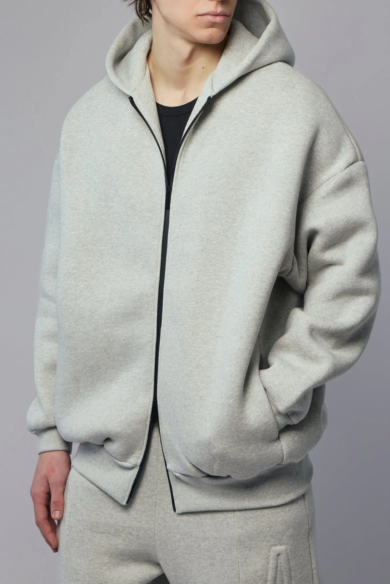 Zip Hoodie Melange - Image 3