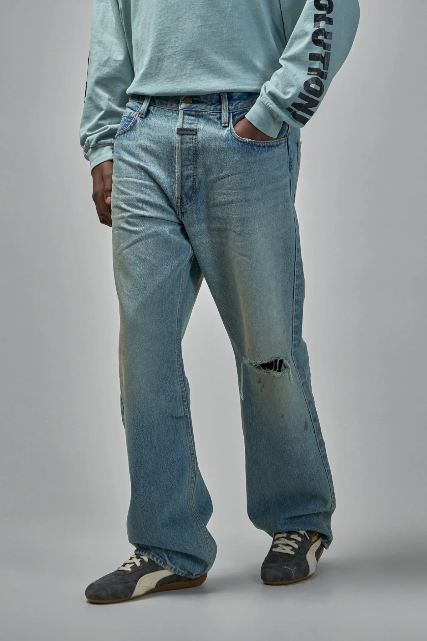 Straight 5 Pocket Jeans - Image 4