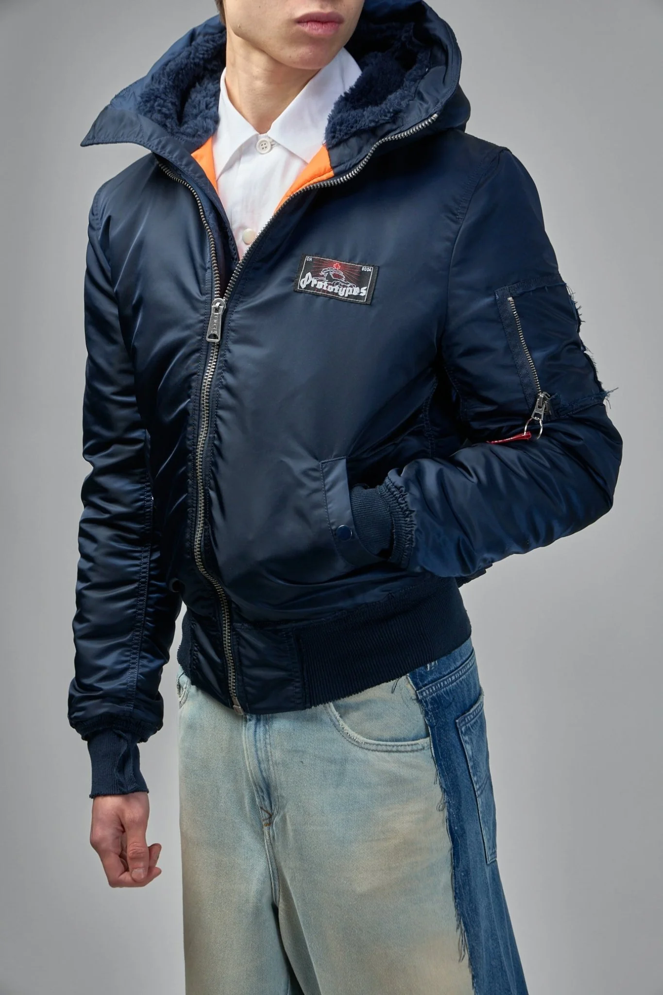Bomber Jacket with Patch Pockets - Image 4