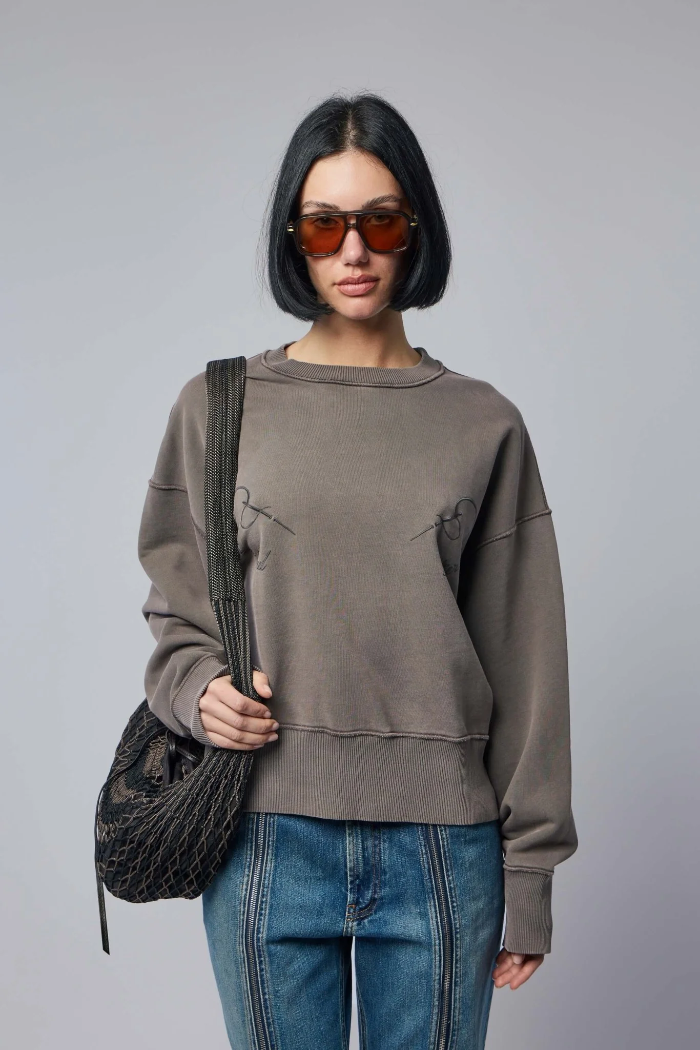Long Sleeve Embroidered Sweatshirt