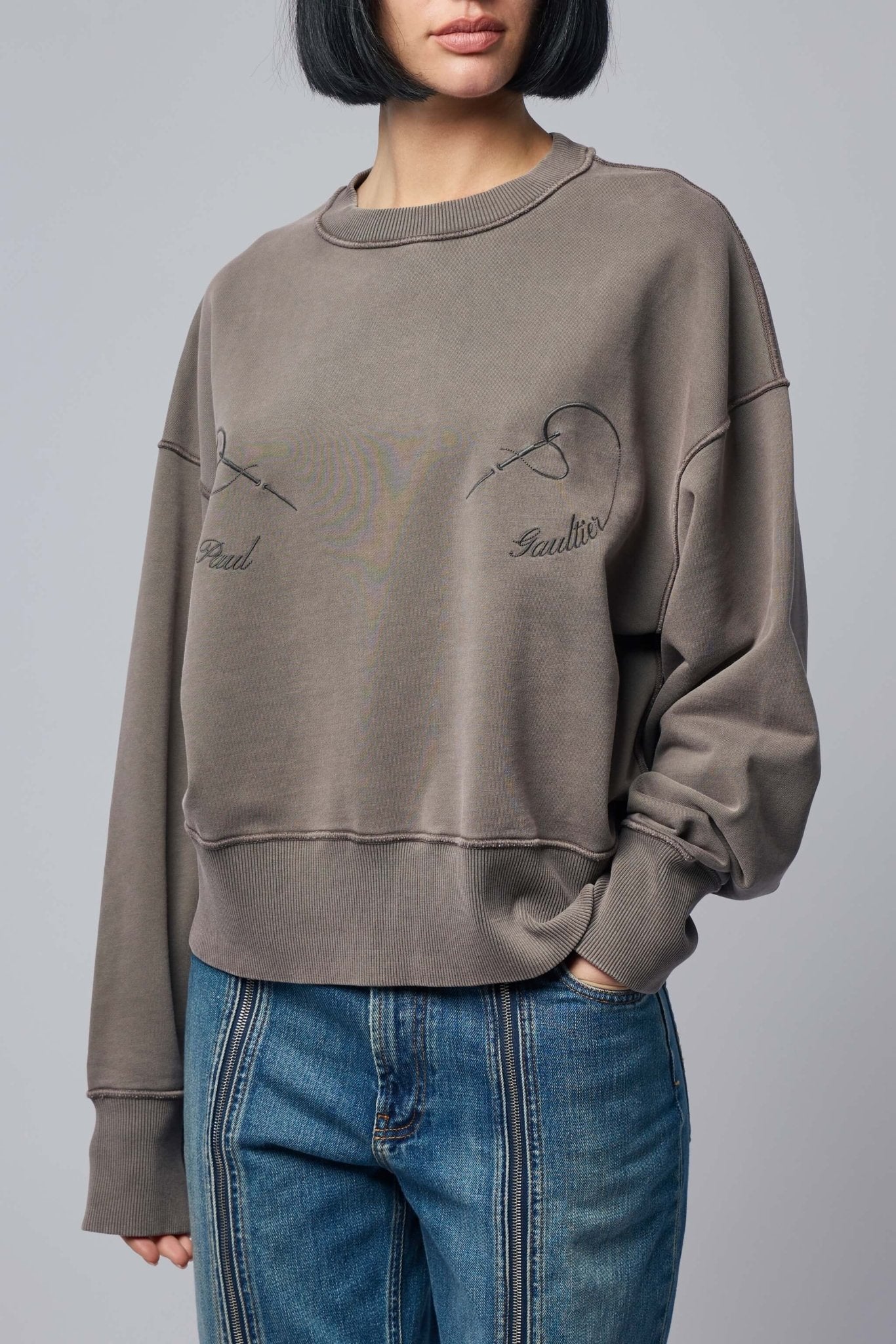Long Sleeve Embroidered Sweatshirt - Image 3