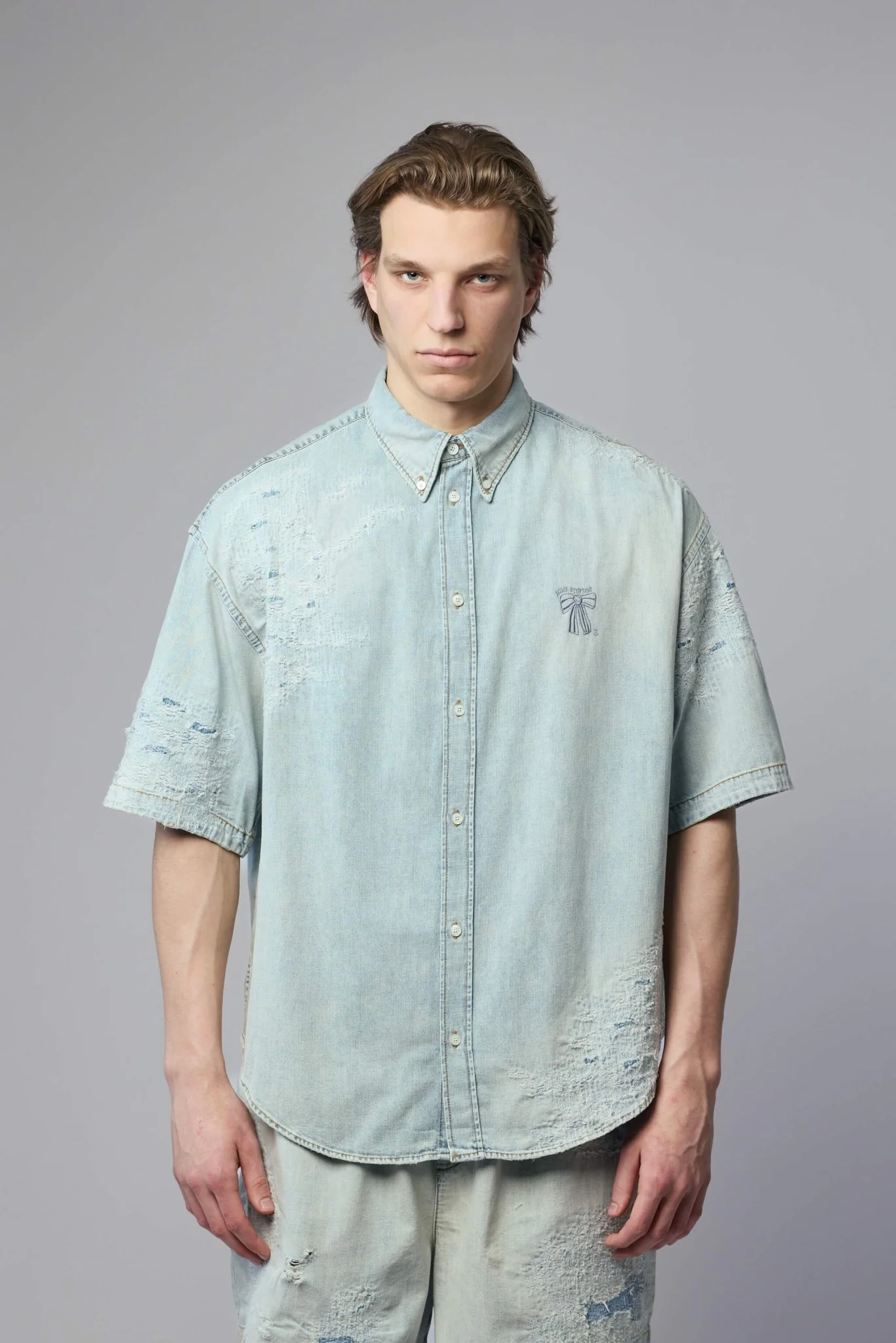 Mended Denim Shirt - Image 2
