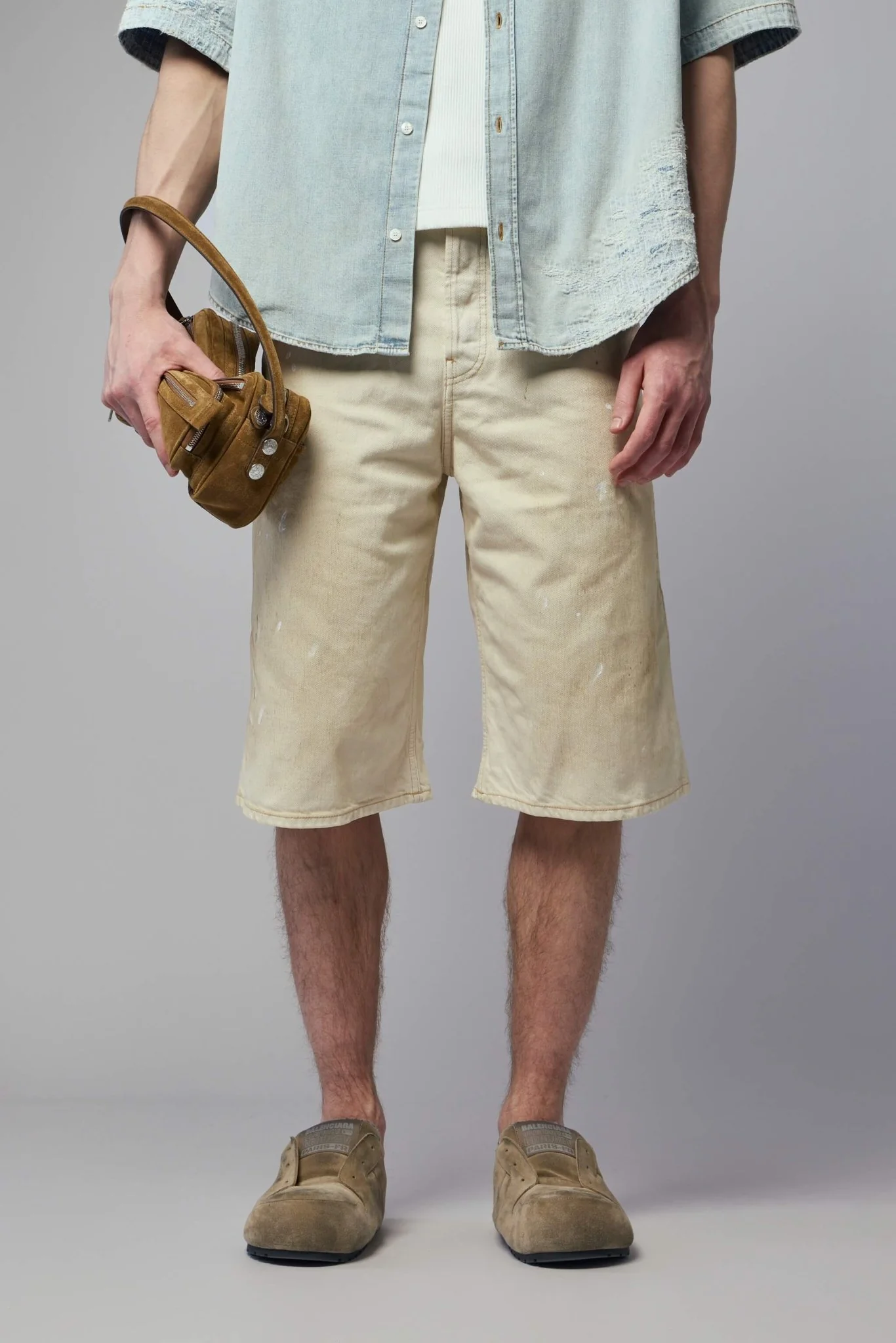 Distressed Denim Shorts