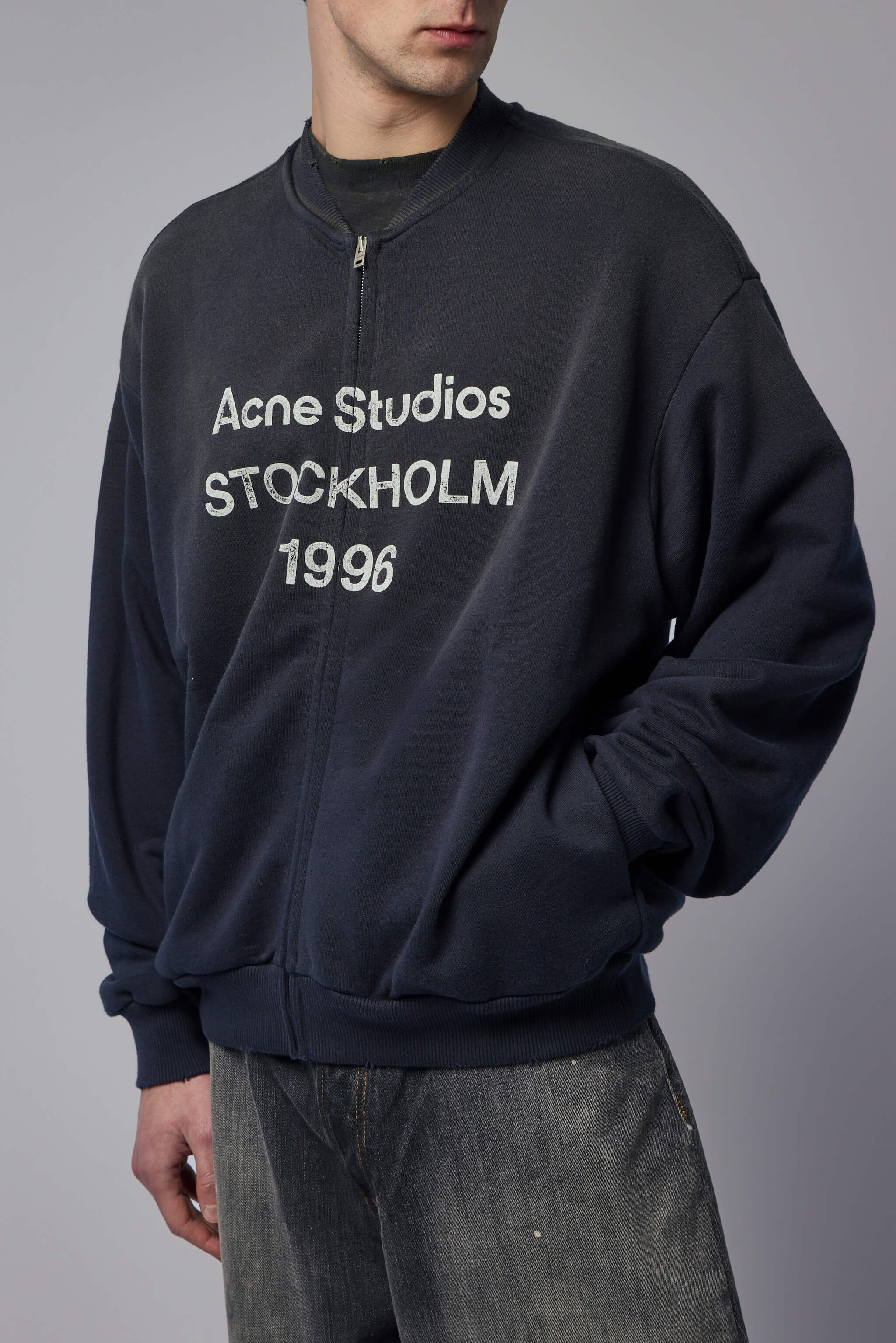 Washed Zip-up Cardigan - Image 3