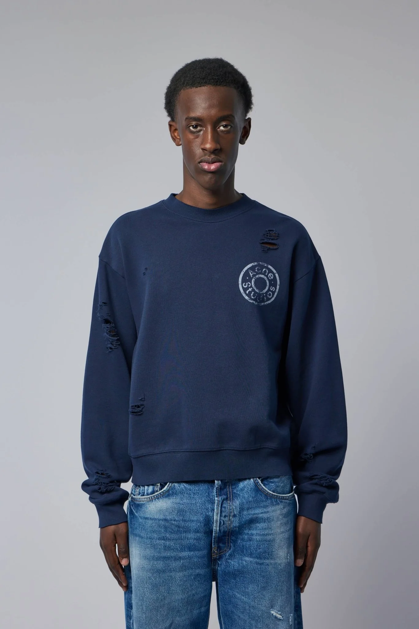 Distressed Fleece Sweatshirt - Image 2