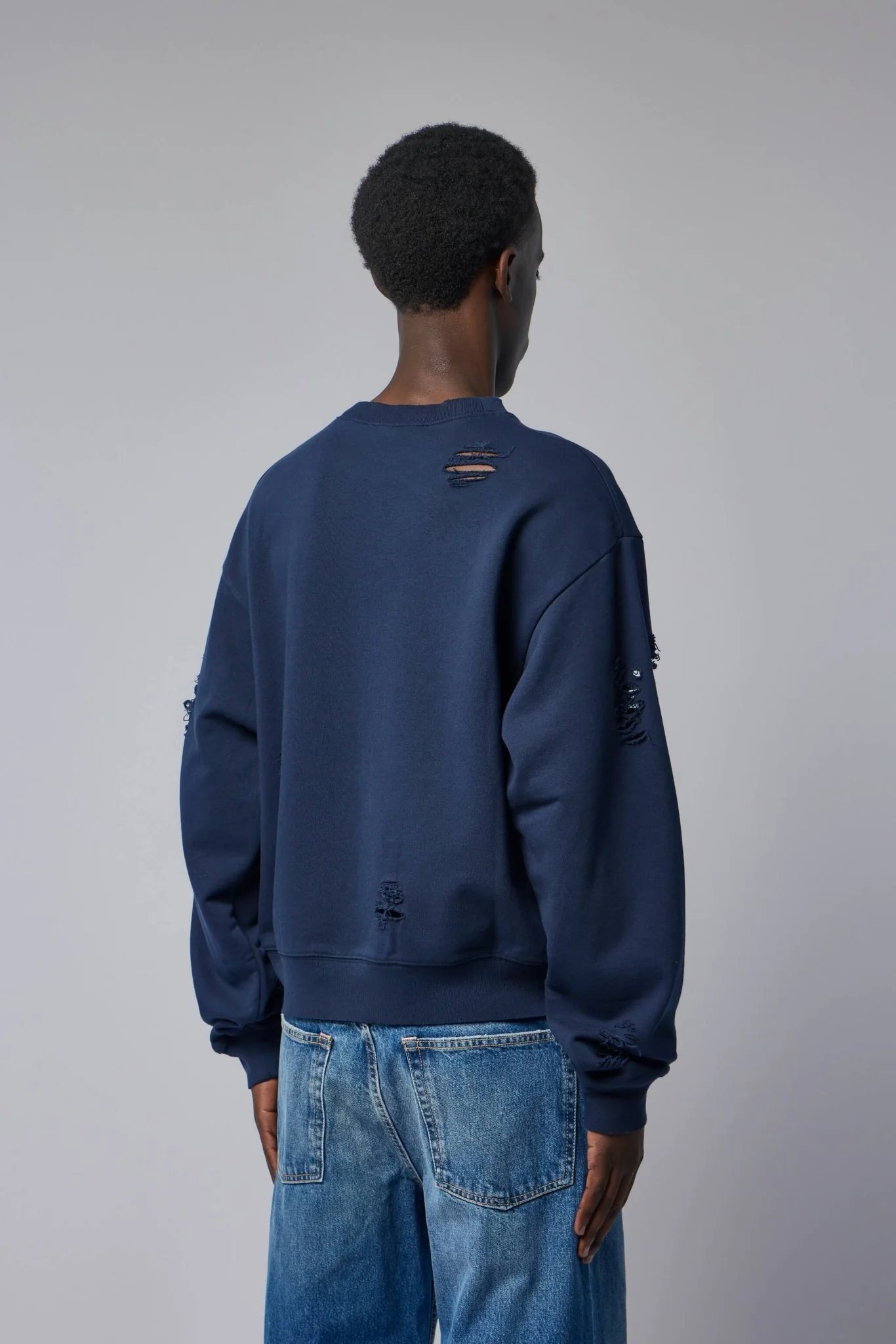 Distressed Fleece Sweatshirt - Image 5