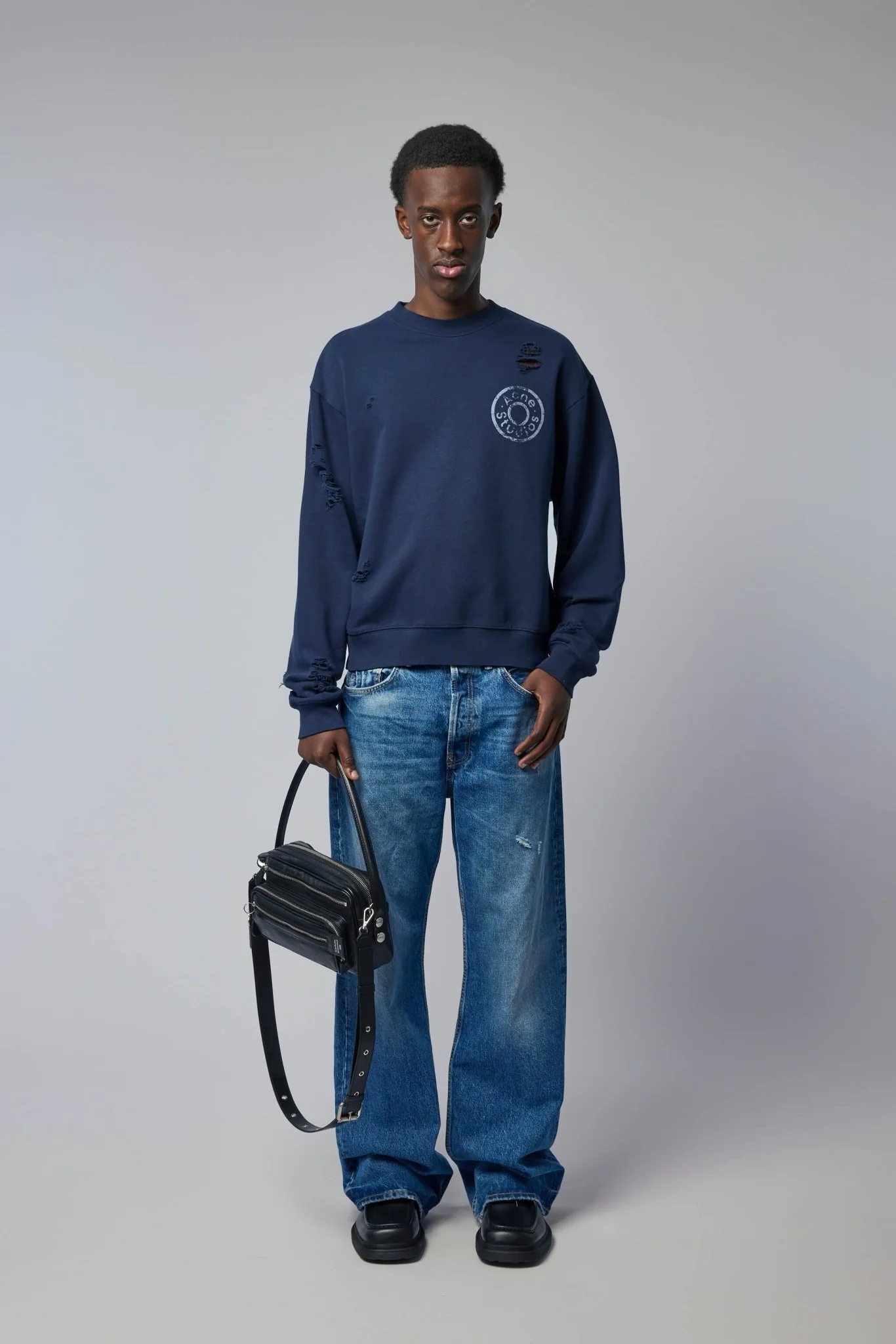 Distressed Fleece Sweatshirt - Image 6