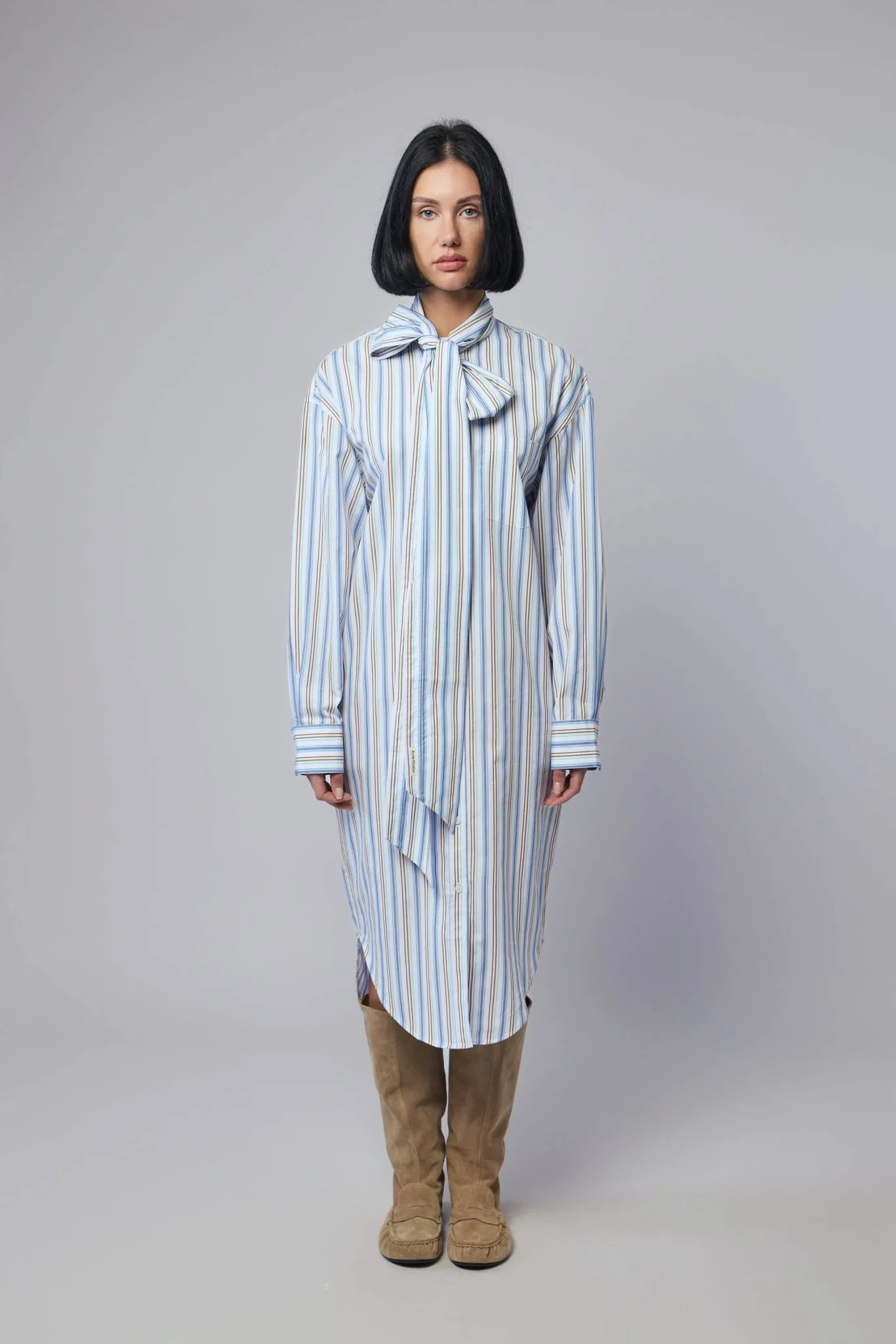 Striped Shirt Dress - Image 2