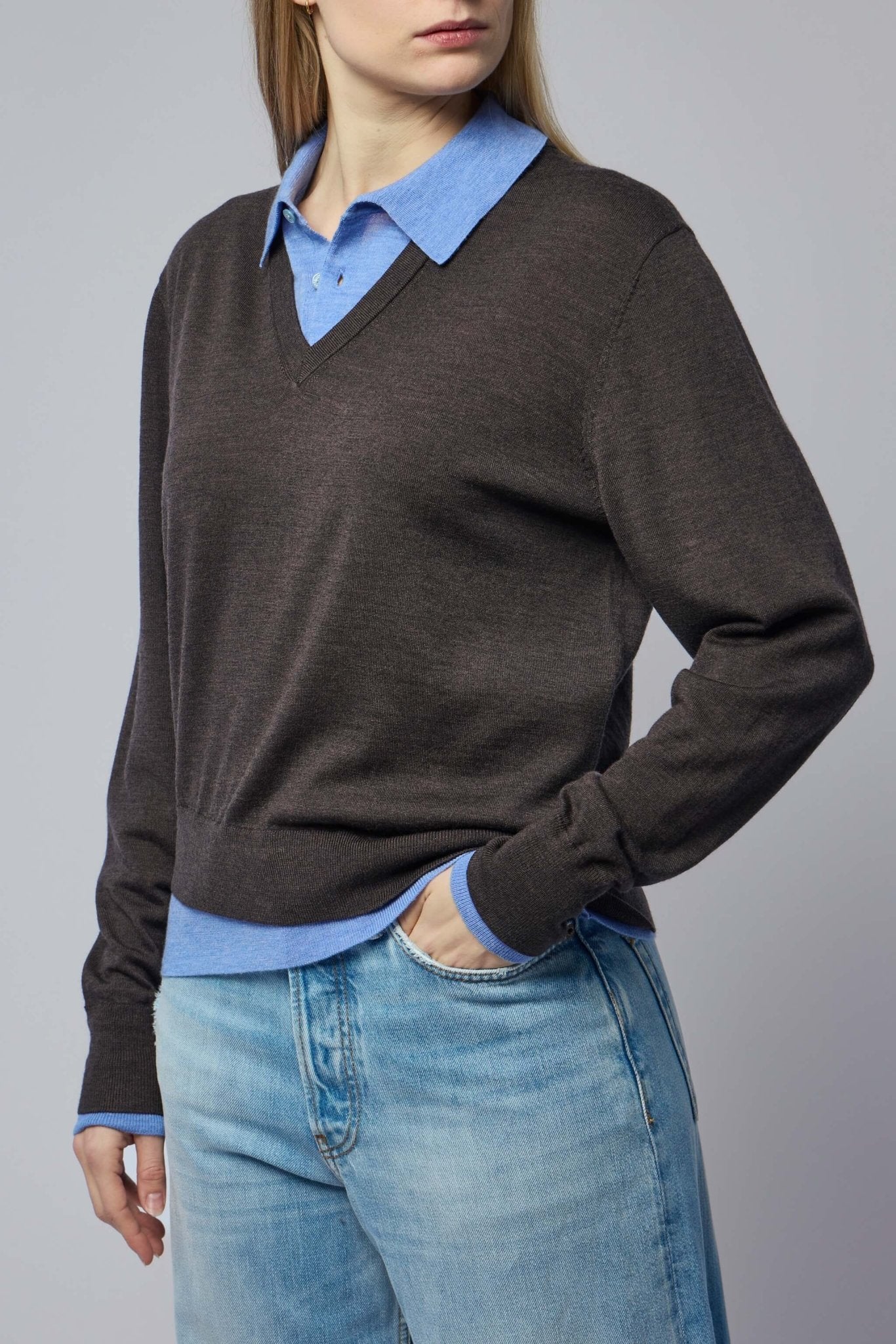 Layered Wool Sweater - Image 3