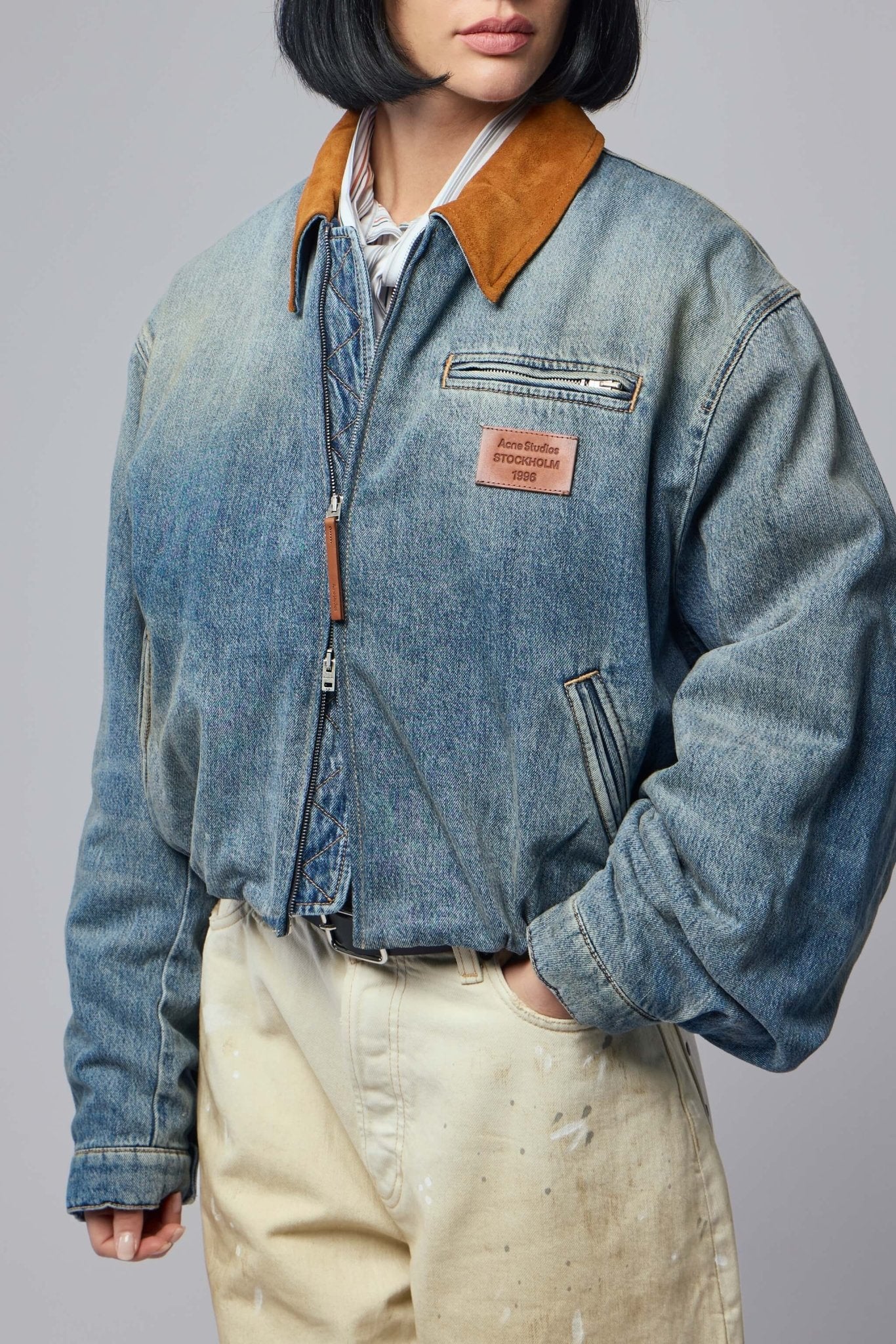 Denim Bomber Jacket - Image 3