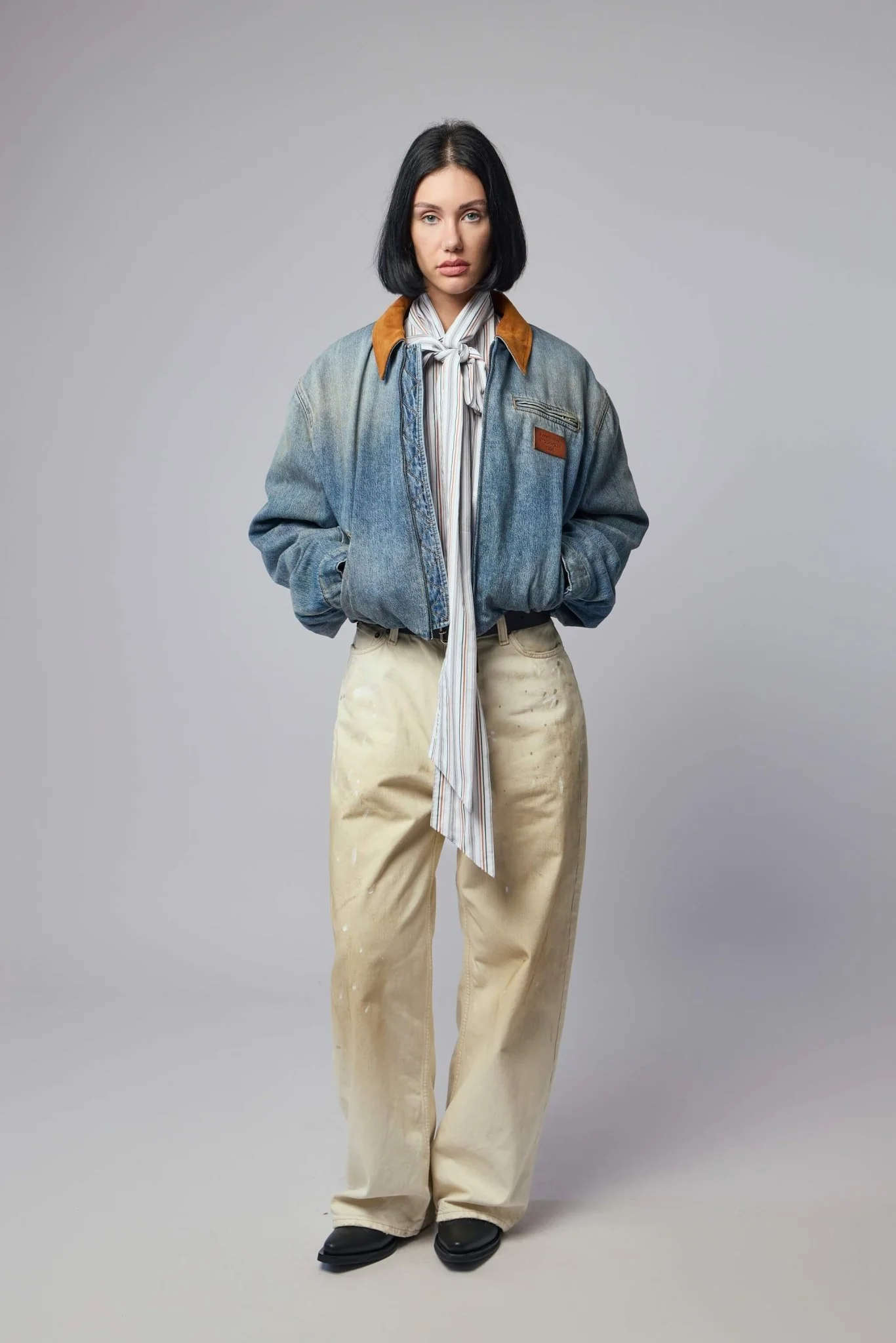 Denim Bomber Jacket - Image 7