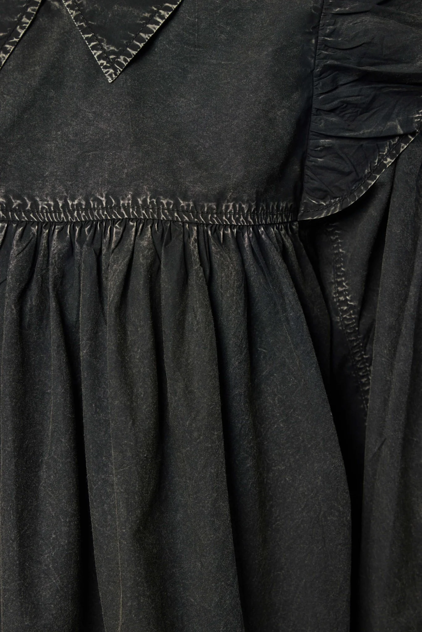 Black Washed Frill Blouse - Image 4