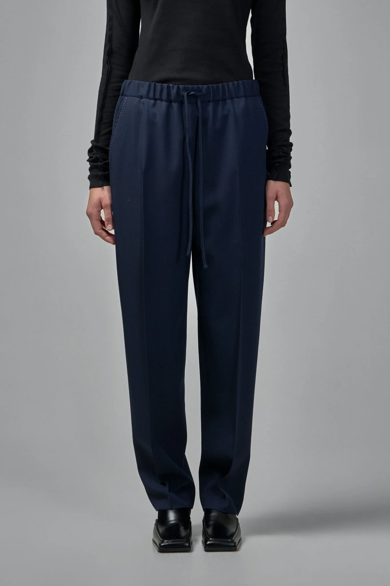 Gather Wool Pants - Image 2