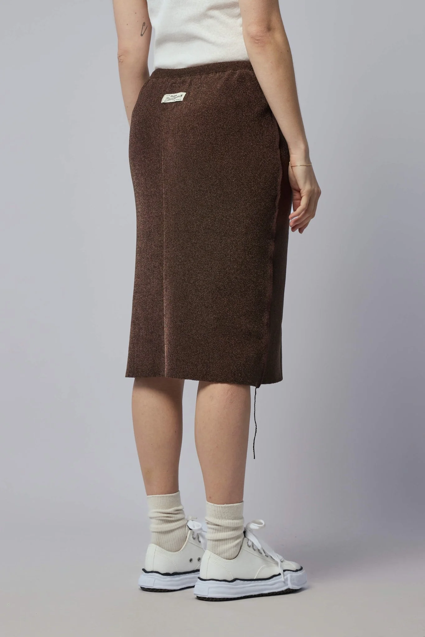 Inside-out Glitter Knit Skirt - Image 5