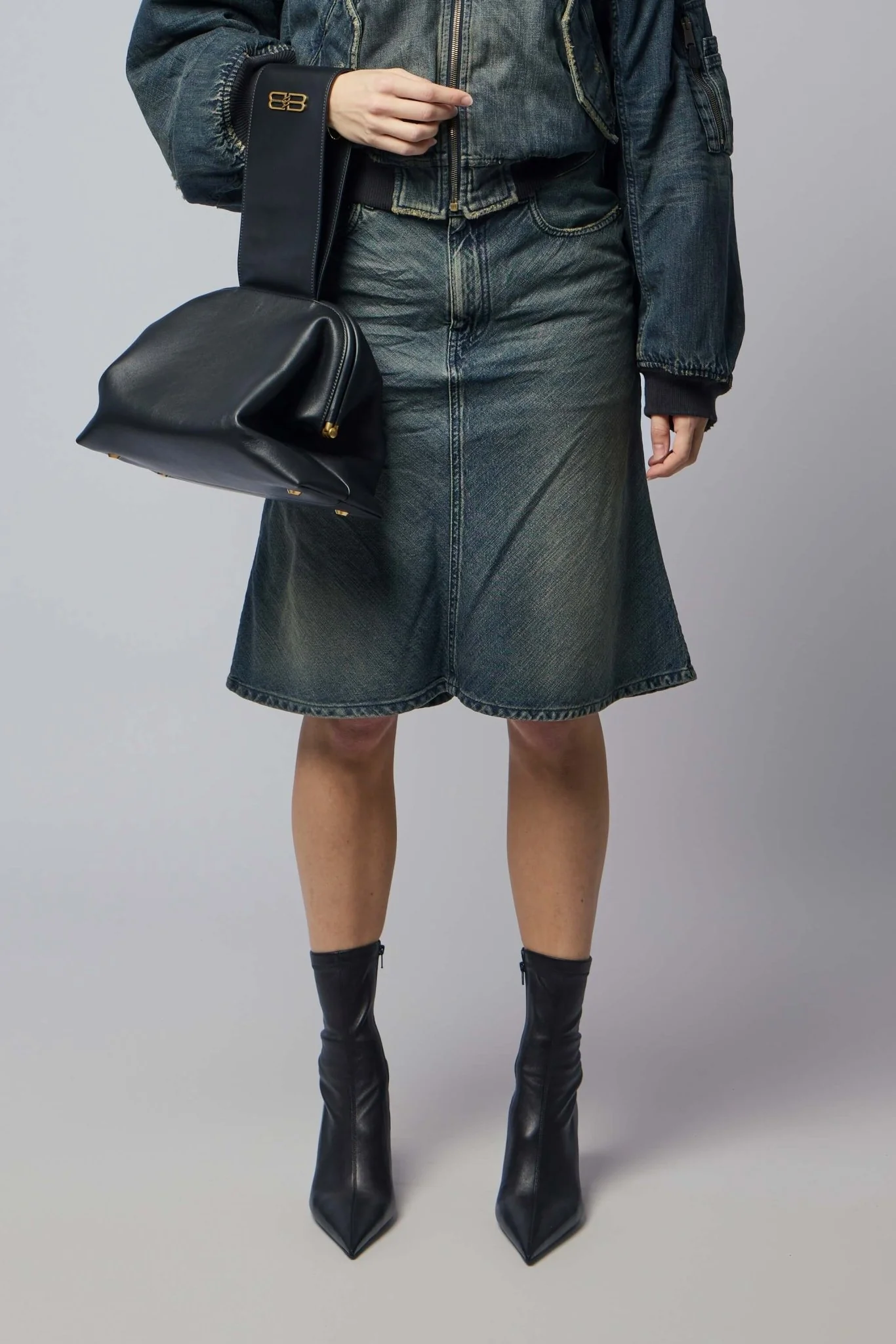 Godet Midi Skirt