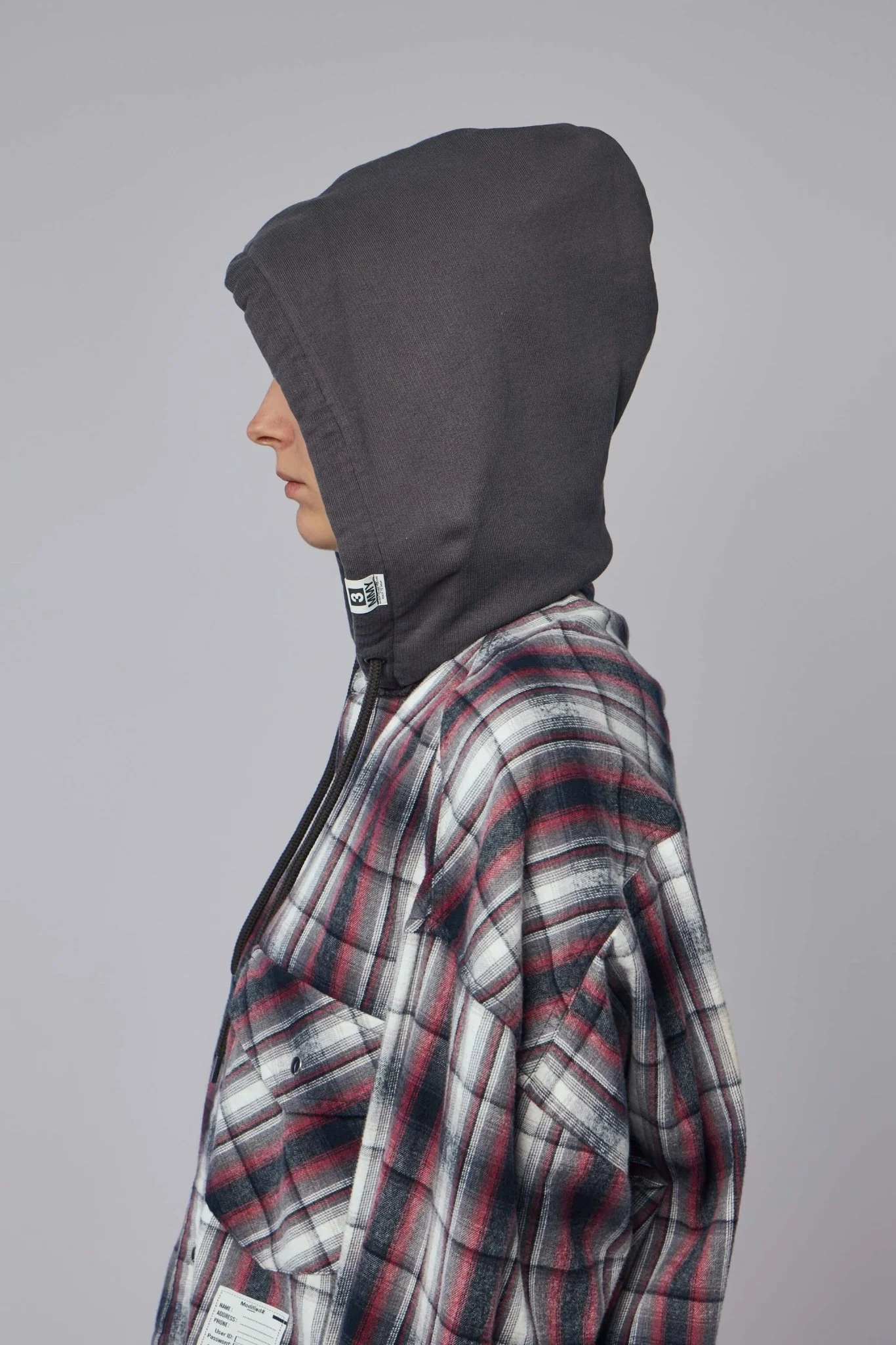 Hoodie Combine Checkered Shirt - Image 7