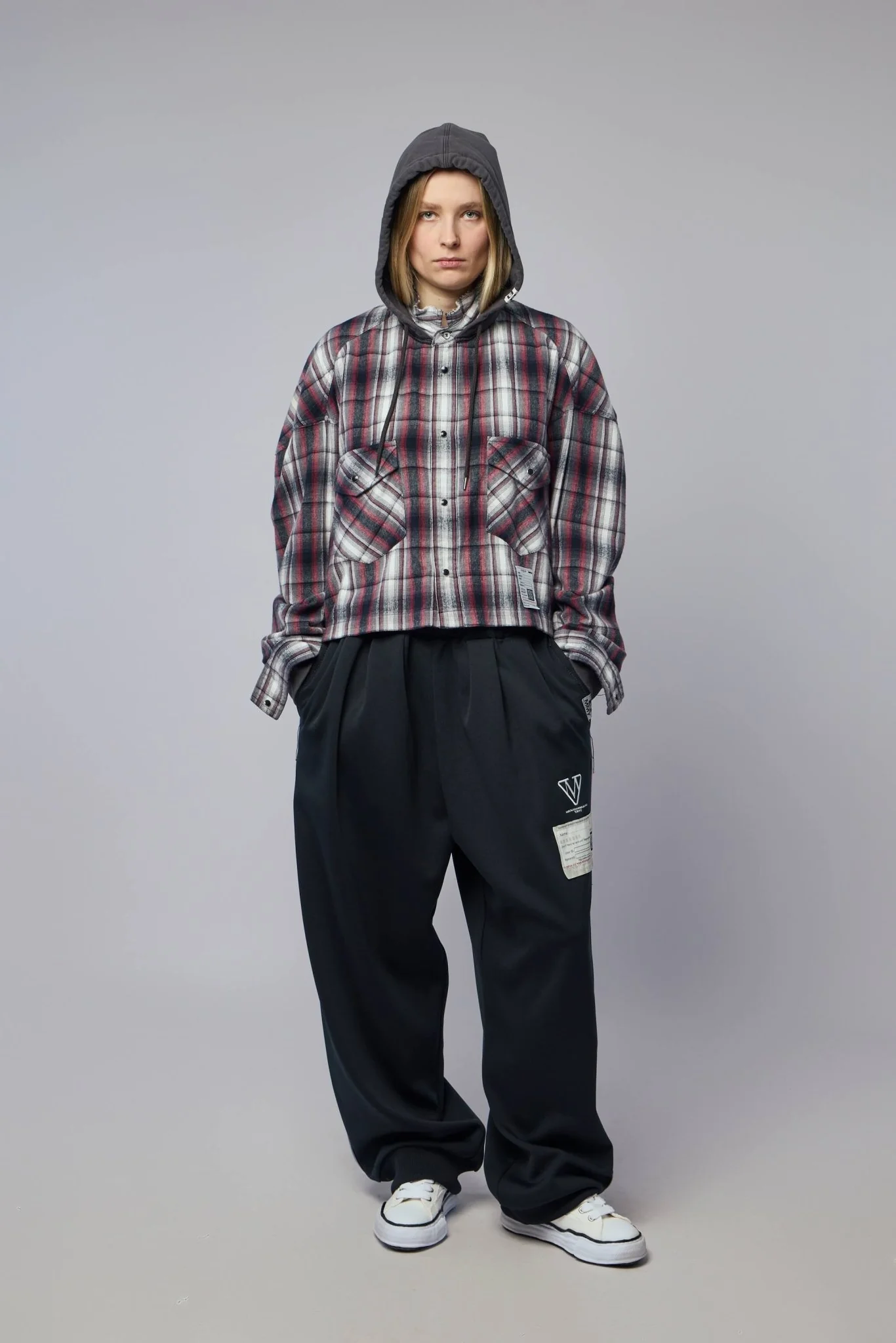 Hoodie Combine Checkered Shirt - Image 8