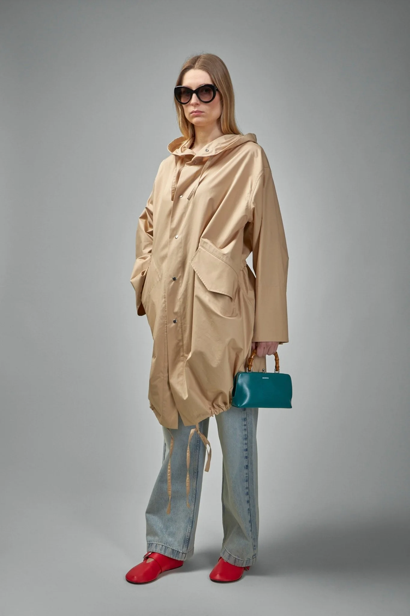 Cotton Hooded Trench Coat - Image 2