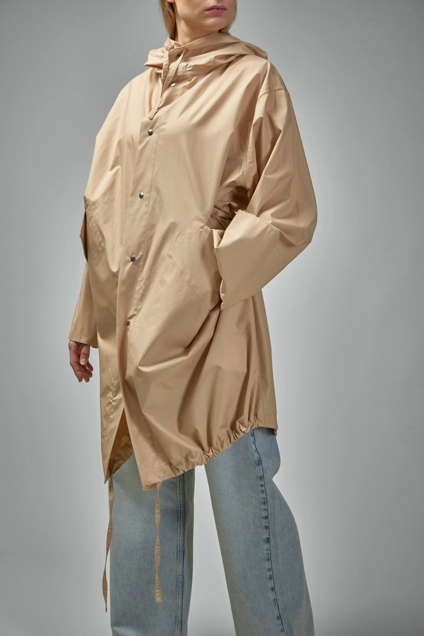 Cotton Hooded Trench Coat - Image 4