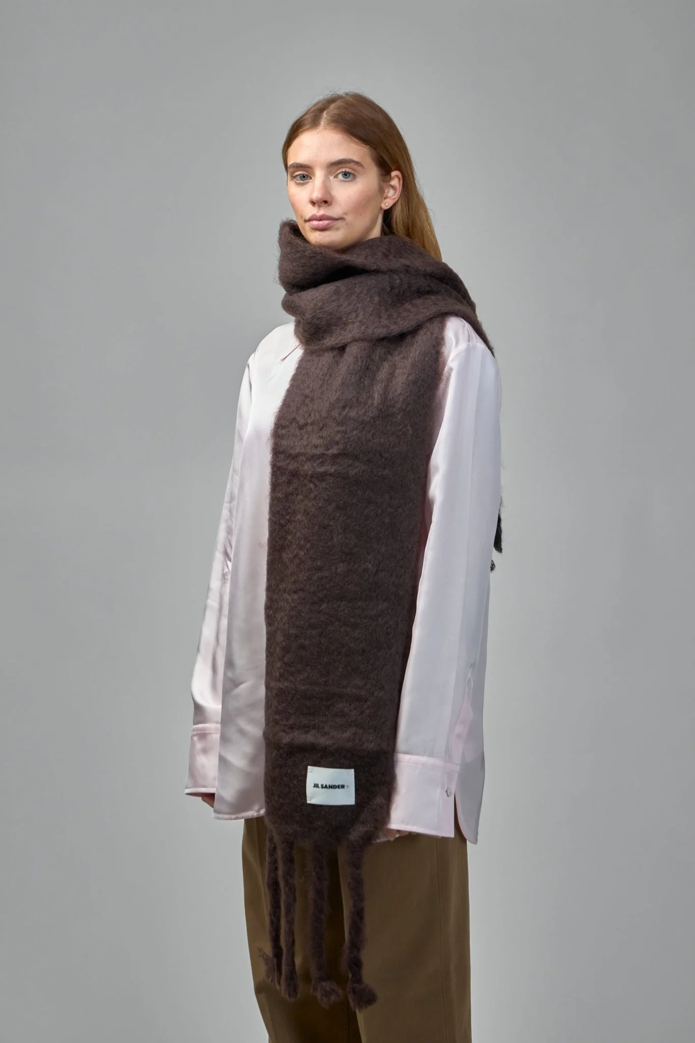 Logo Patch Fringe-Detailed Scarf - Image 4