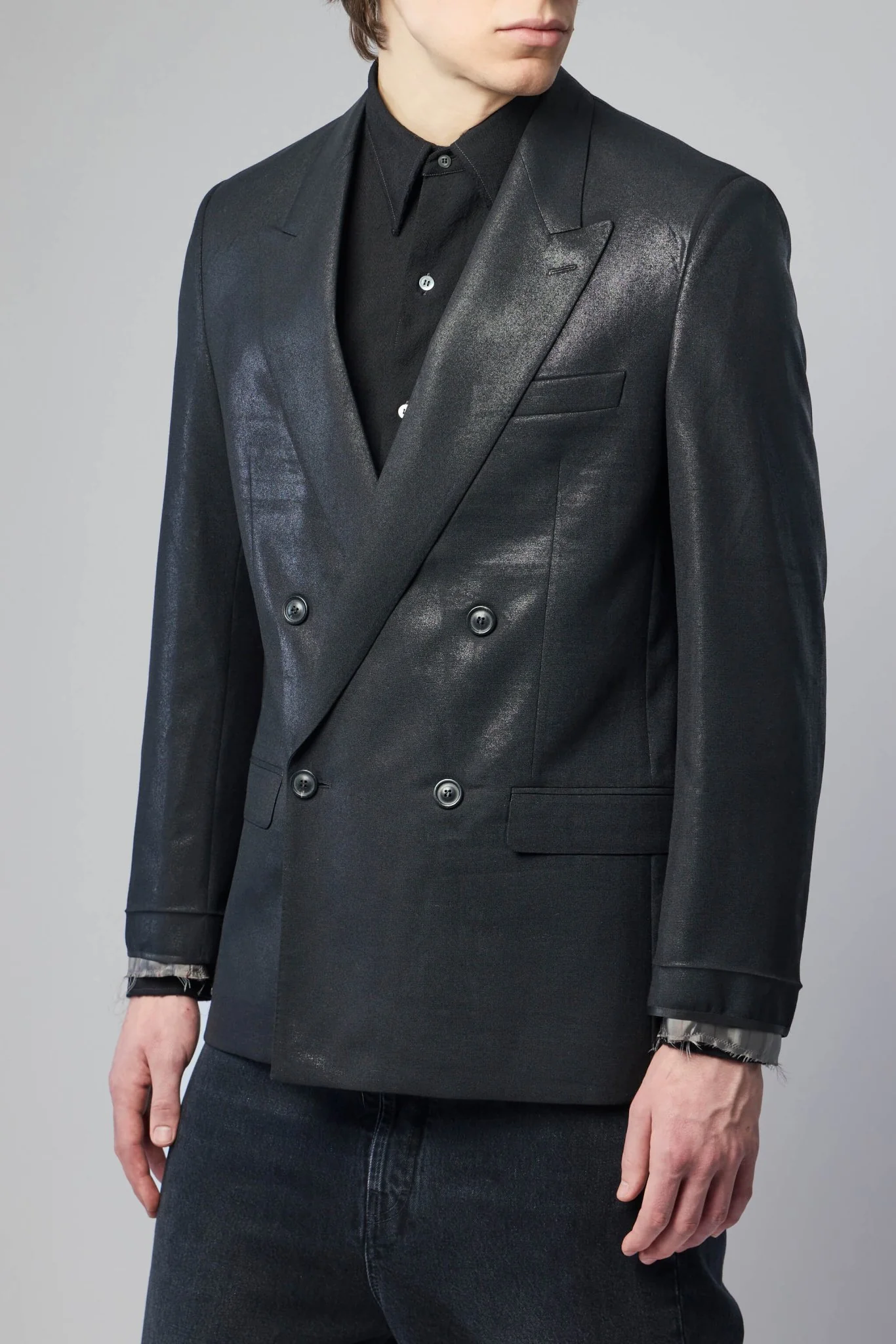 Foiled Wool Blazer - Image 3