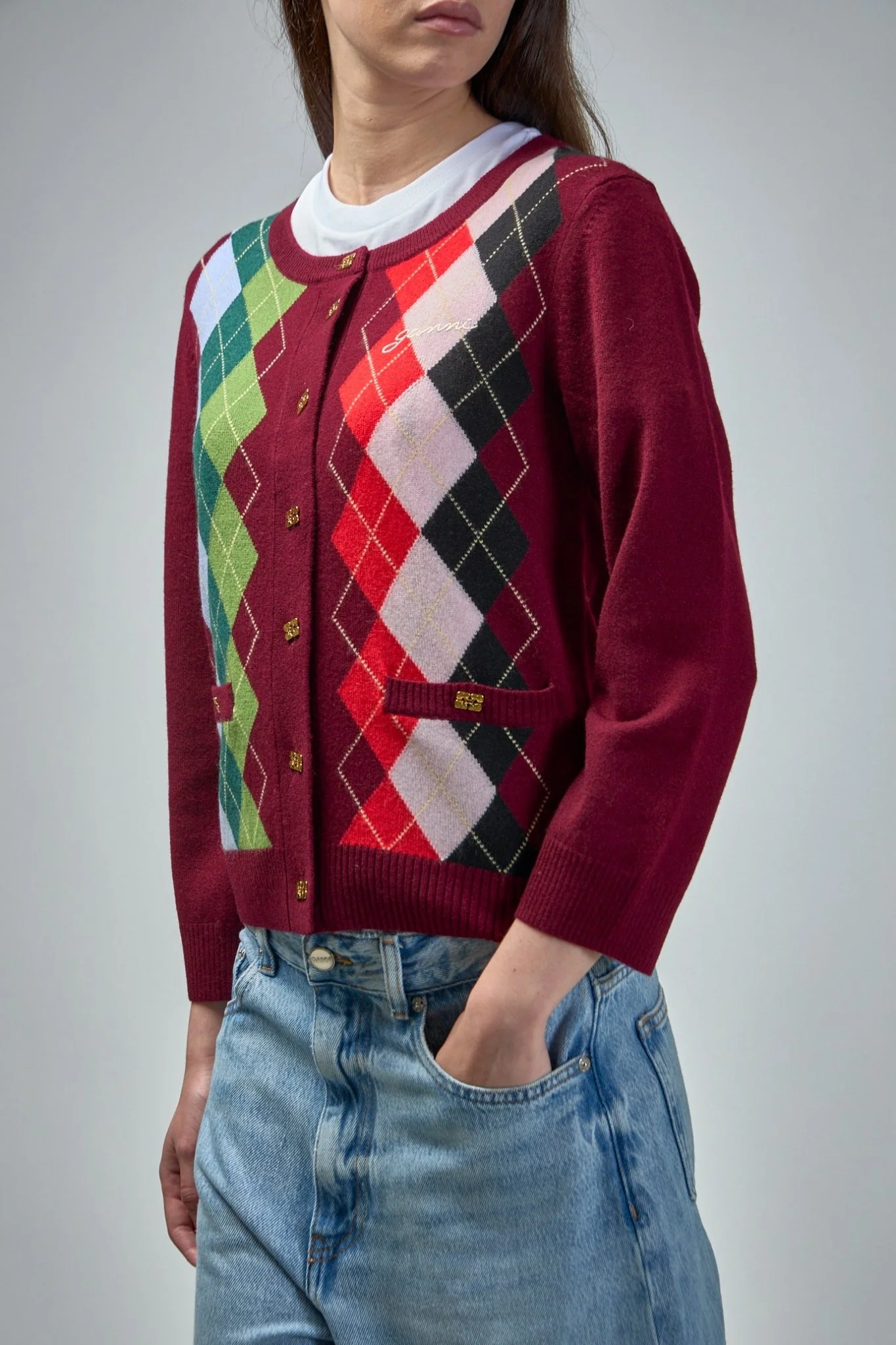 Cashmere Wool Mix Cardigan - Image 4