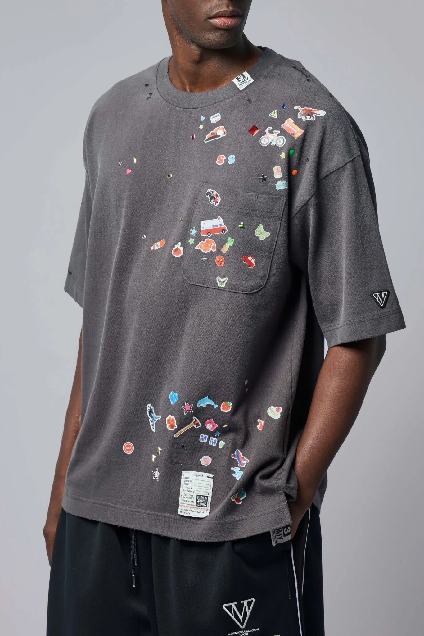 Sticker Print T-shirt - Image 3