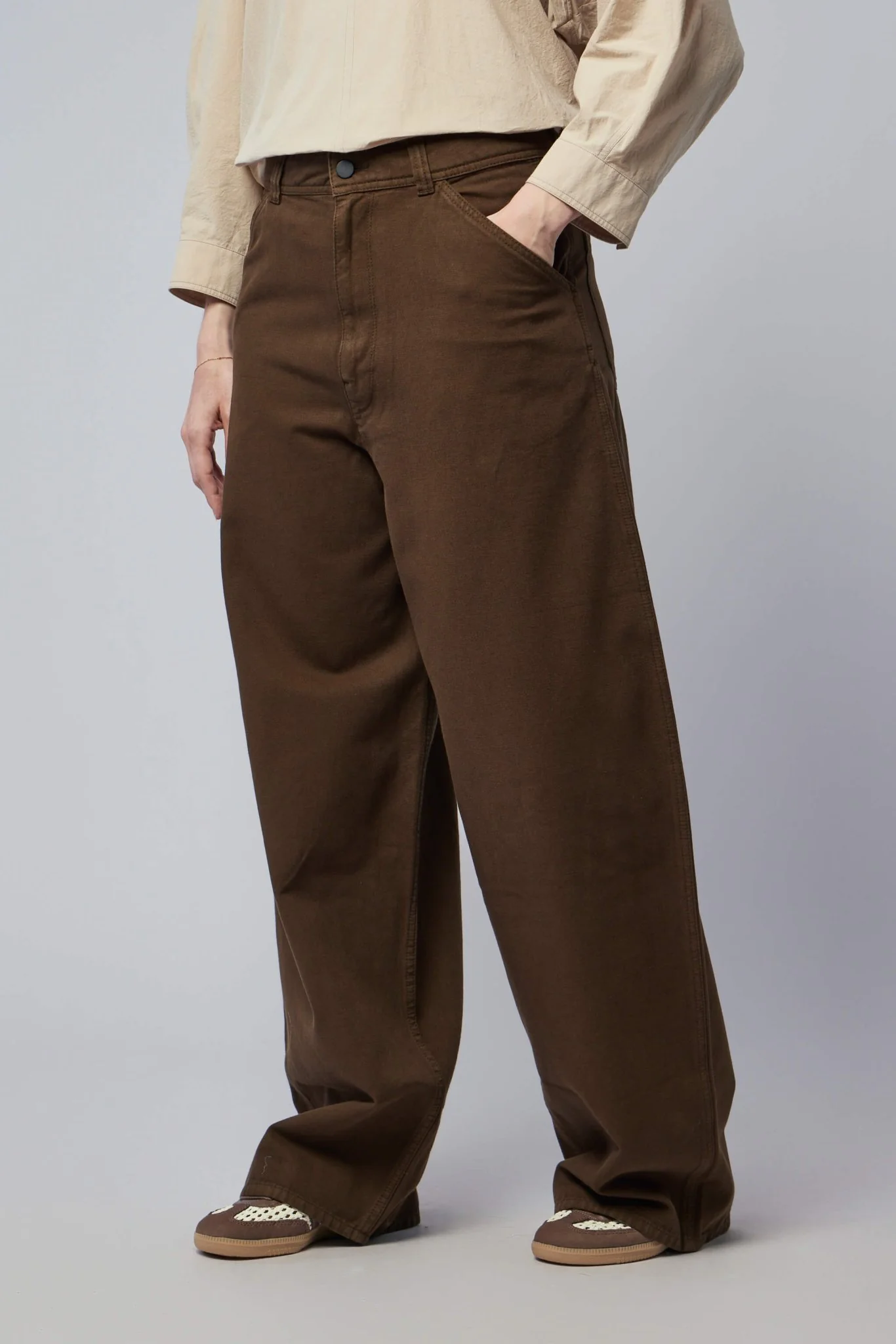 Large Pants in Dyed Broken Twill - Image 3