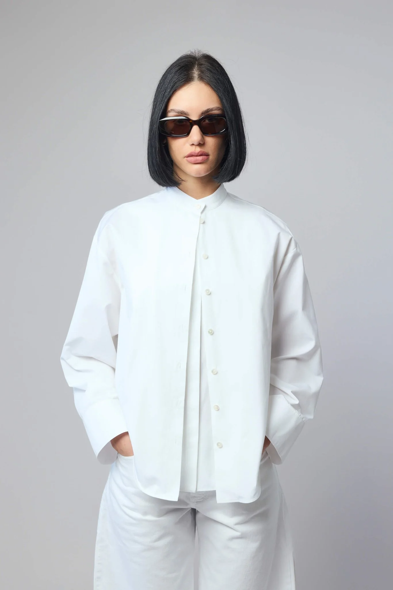 Layered Poplin Shirt