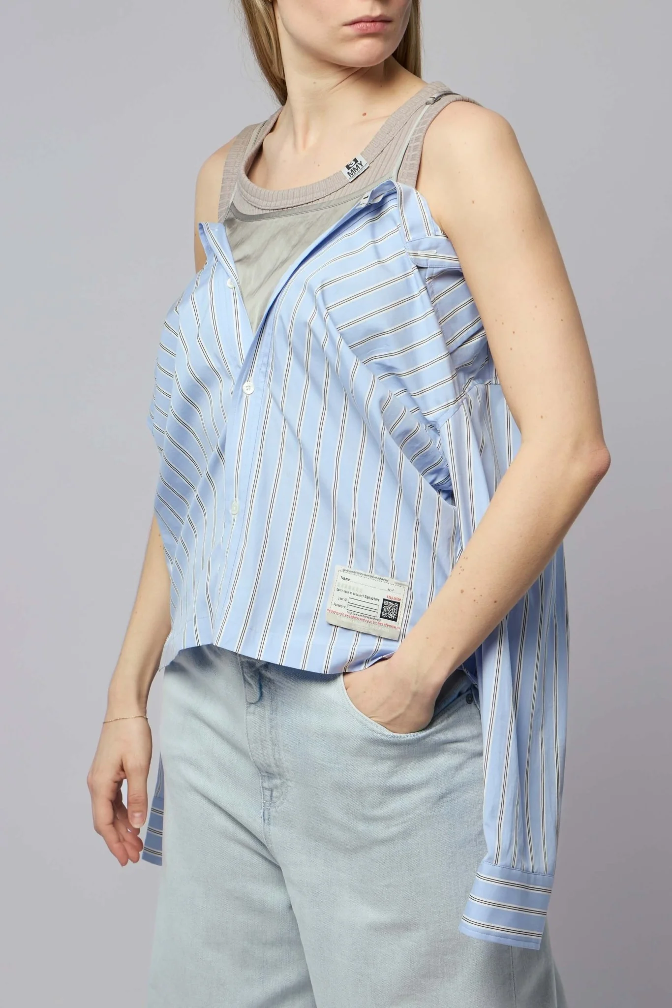 Layered Striped Shirt - Image 3
