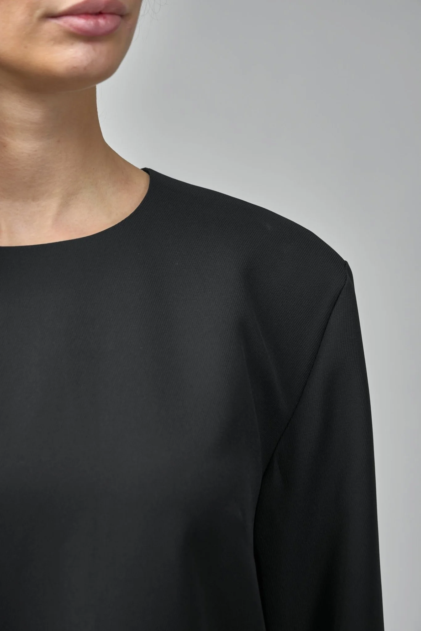 Light Twill Suiting Circle Collar Mini Dress - Image 5
