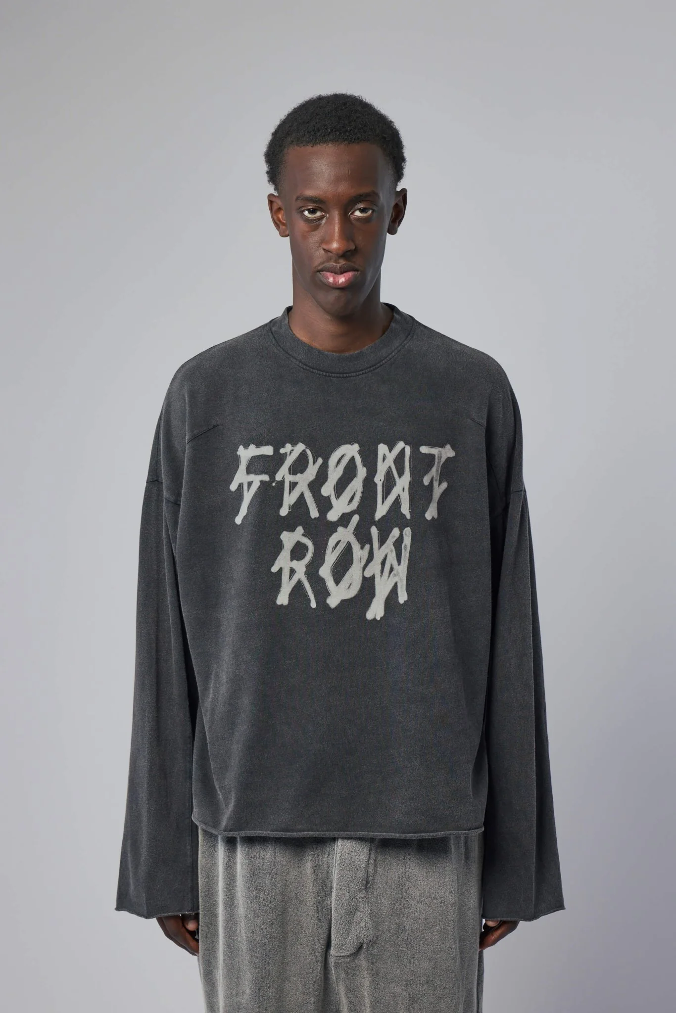 Longsleeve Tee Smudge Black + 44 Graff Dirty White - Image 2