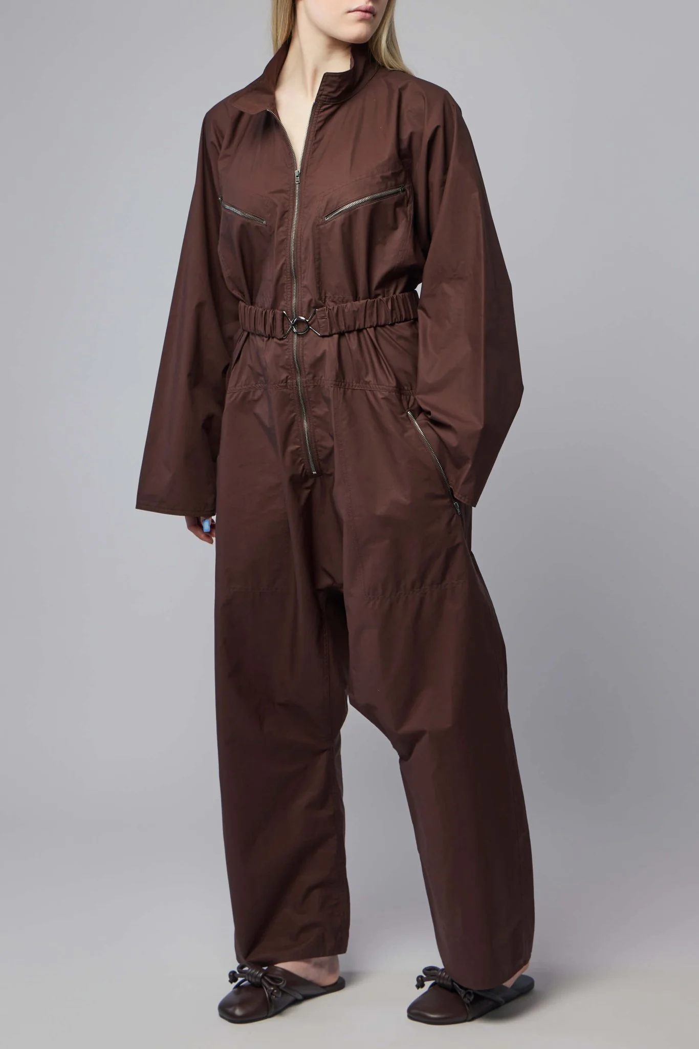 Loose Fit Jumpsuit with Zippers - Image 3