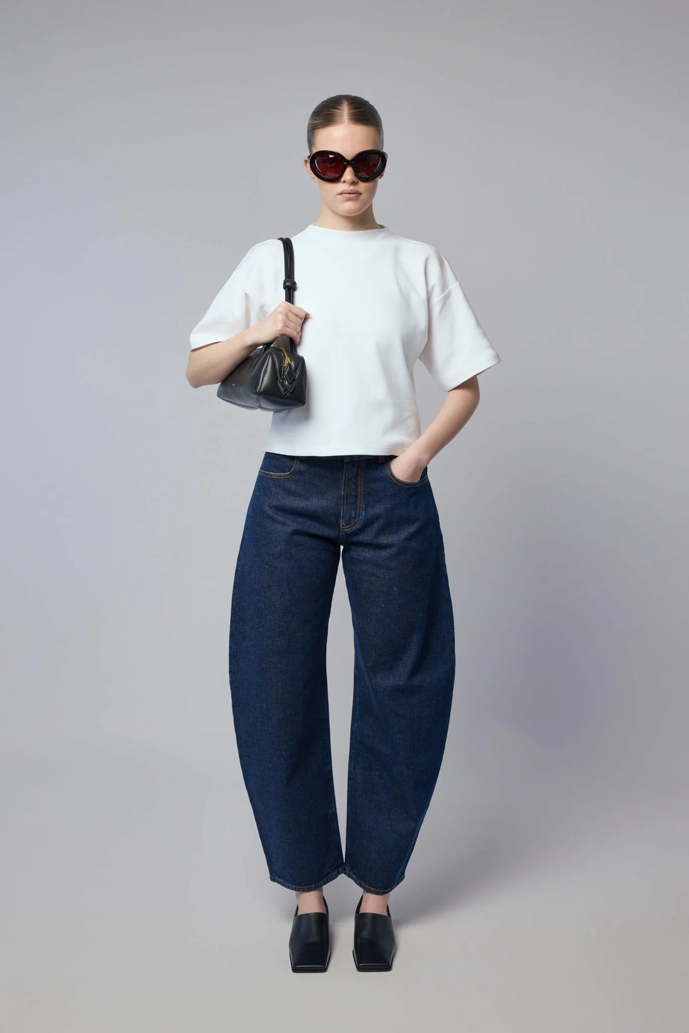 Low Round Denim Pants - Image 6