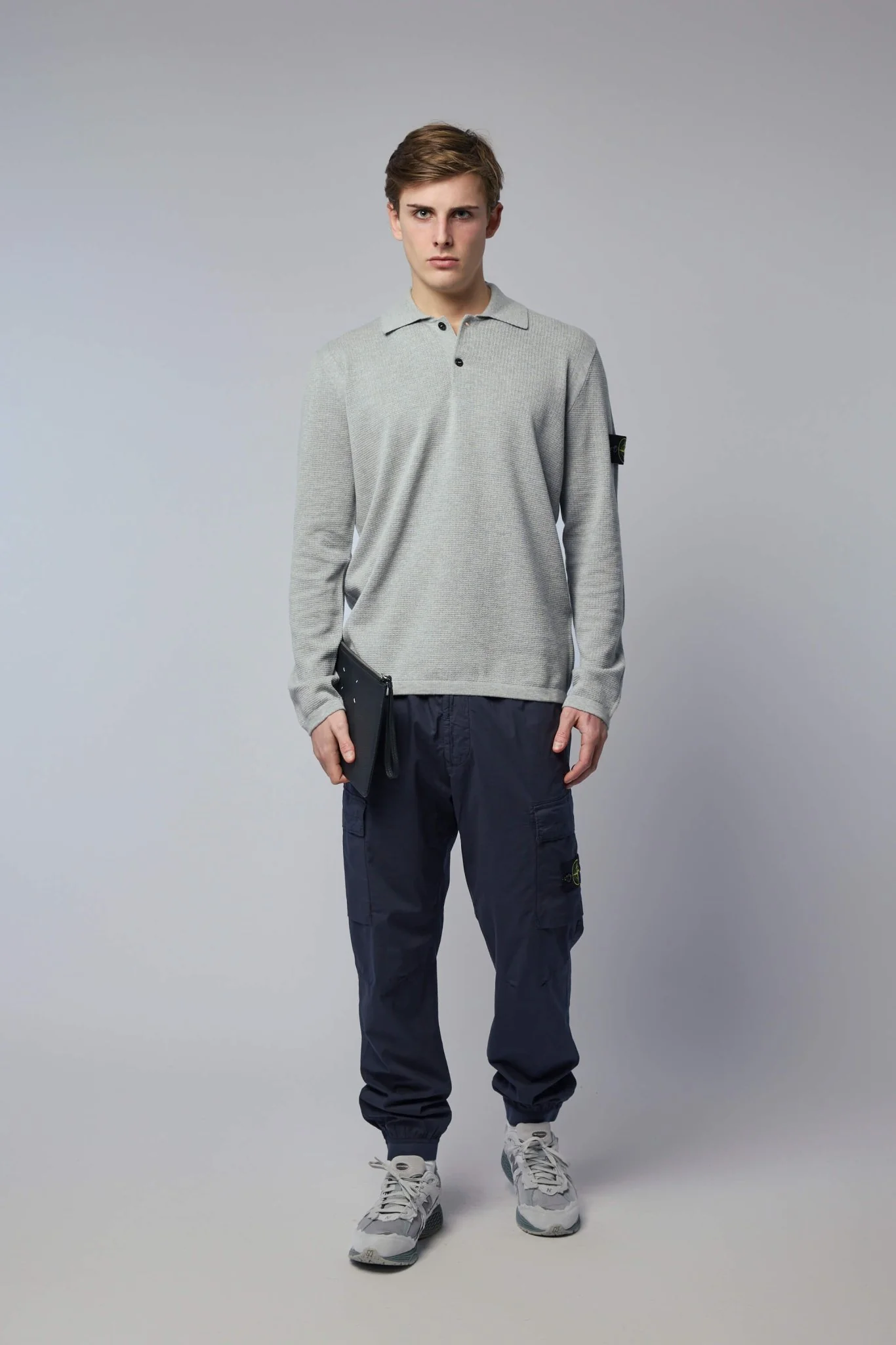 Loose Fit Long Sleeve Polo - Image 6