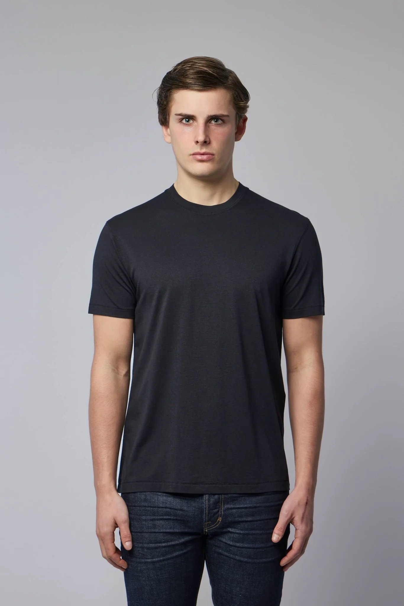 Lyocell Cotton Crew Neck T-shirt - Image 2