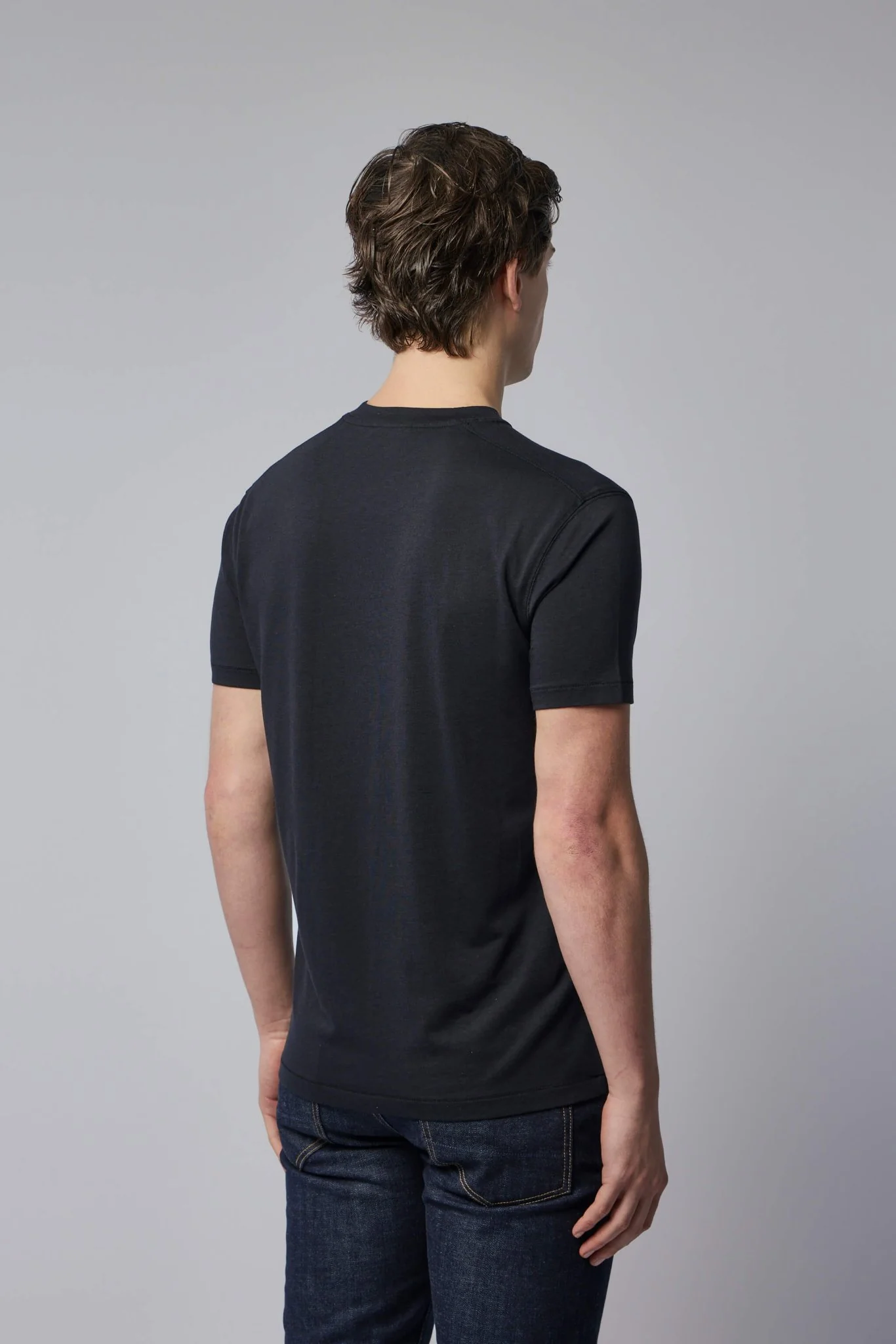Lyocell Cotton Crew Neck T-shirt - Image 5